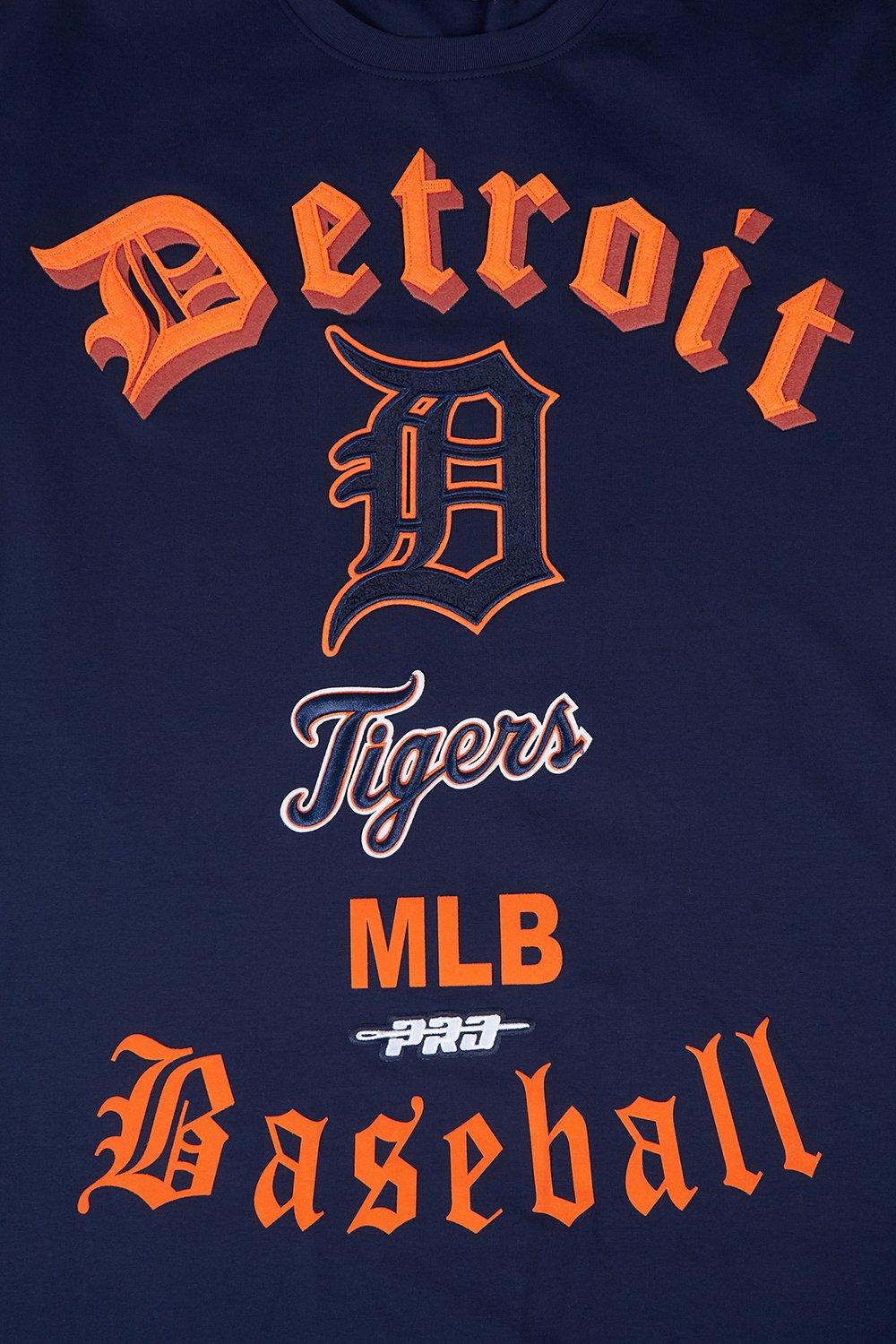Pro Standard Men's MLB Detroit Tigers Old English Tee -Navy - NAVY Thumbnail View 5