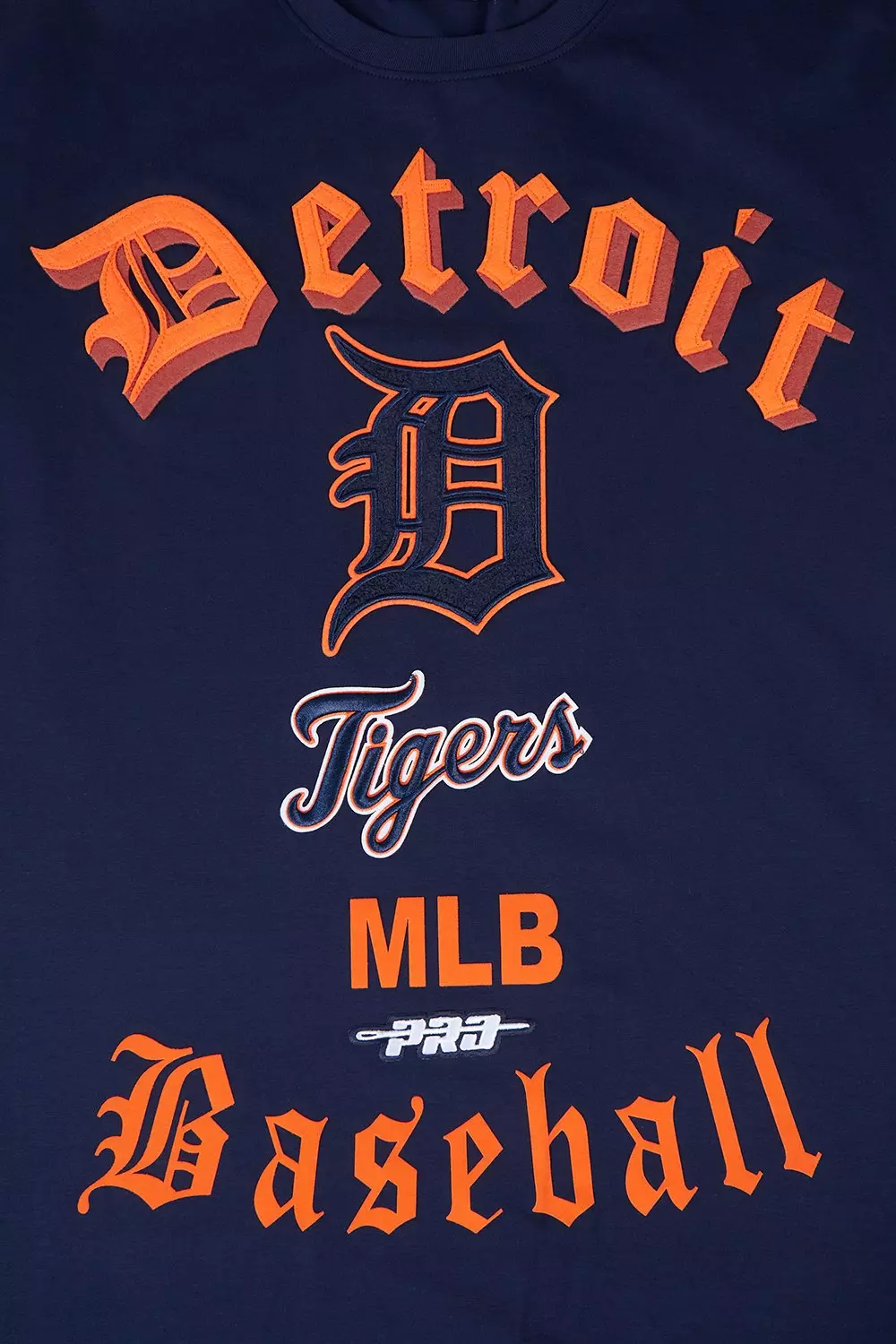 Pro Standard Men's MLB Detroit Tigers Old English Tee -Navy - NAVY