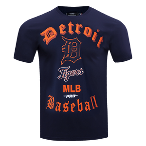 Pro Standard Men's MLB Detroit Tigers Old English Tee -Navy