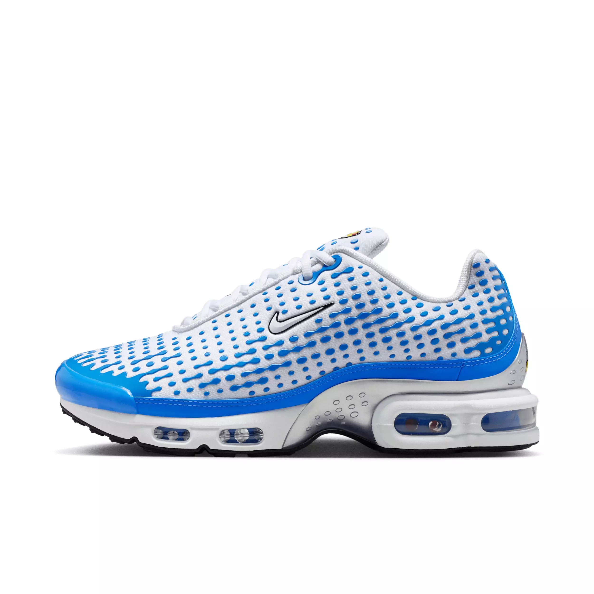 Nike Air Max Plus VII "White/Blue Crystal/Metallic Silver/White" Men's Shoe - WHITE/BLUE/SILVER/WHITE