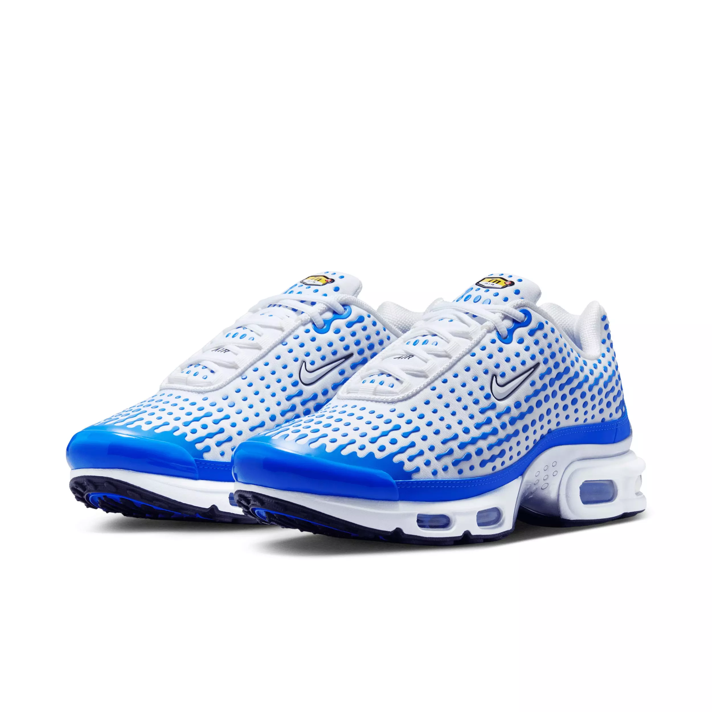 Nike Air Max Plus VII "White/Blue Crystal/Metallic Silver/White" Men's Shoe - WHITE/BLUE/SILVER/WHITE