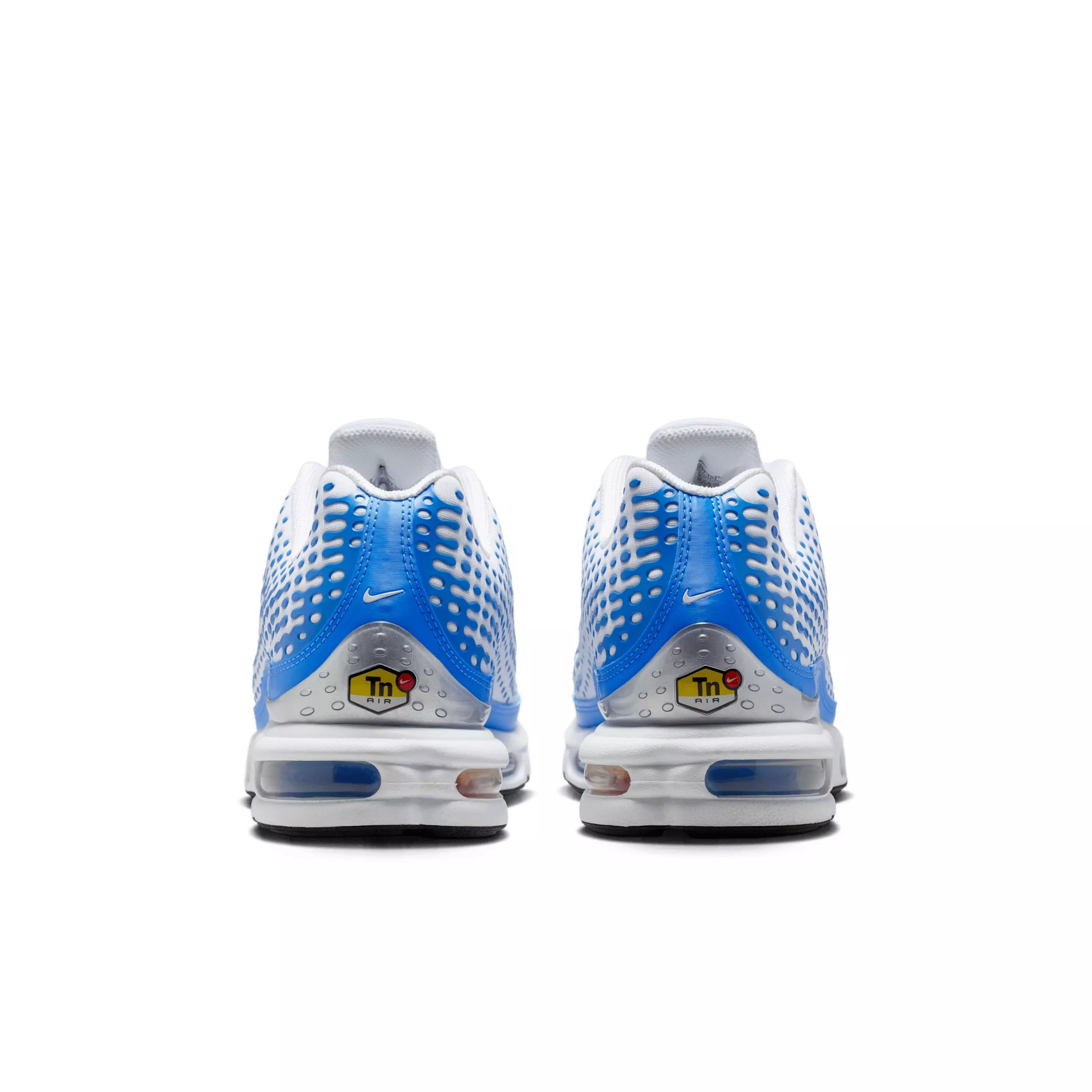 Nike Air Max Plus VII "White/Blue Crystal/Metallic Silver/White" Men's Shoe - WHITE/BLUE/SILVER/WHITE