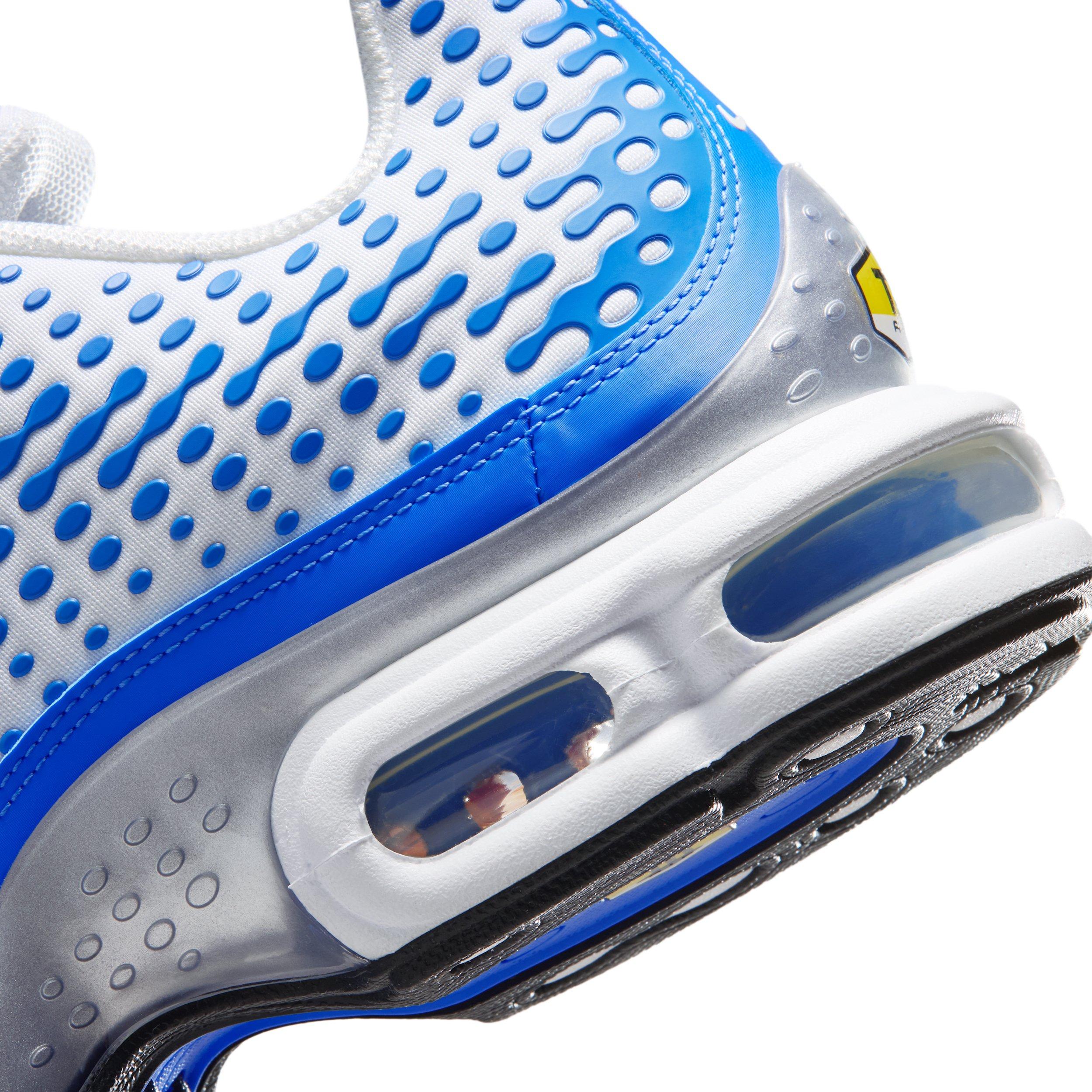 Nike Air Max Plus VII "White/Blue Crystal/Metallic Silver/White" Men's Shoe - WHITE/BLUE/SILVER/WHITE Thumbnail View 8