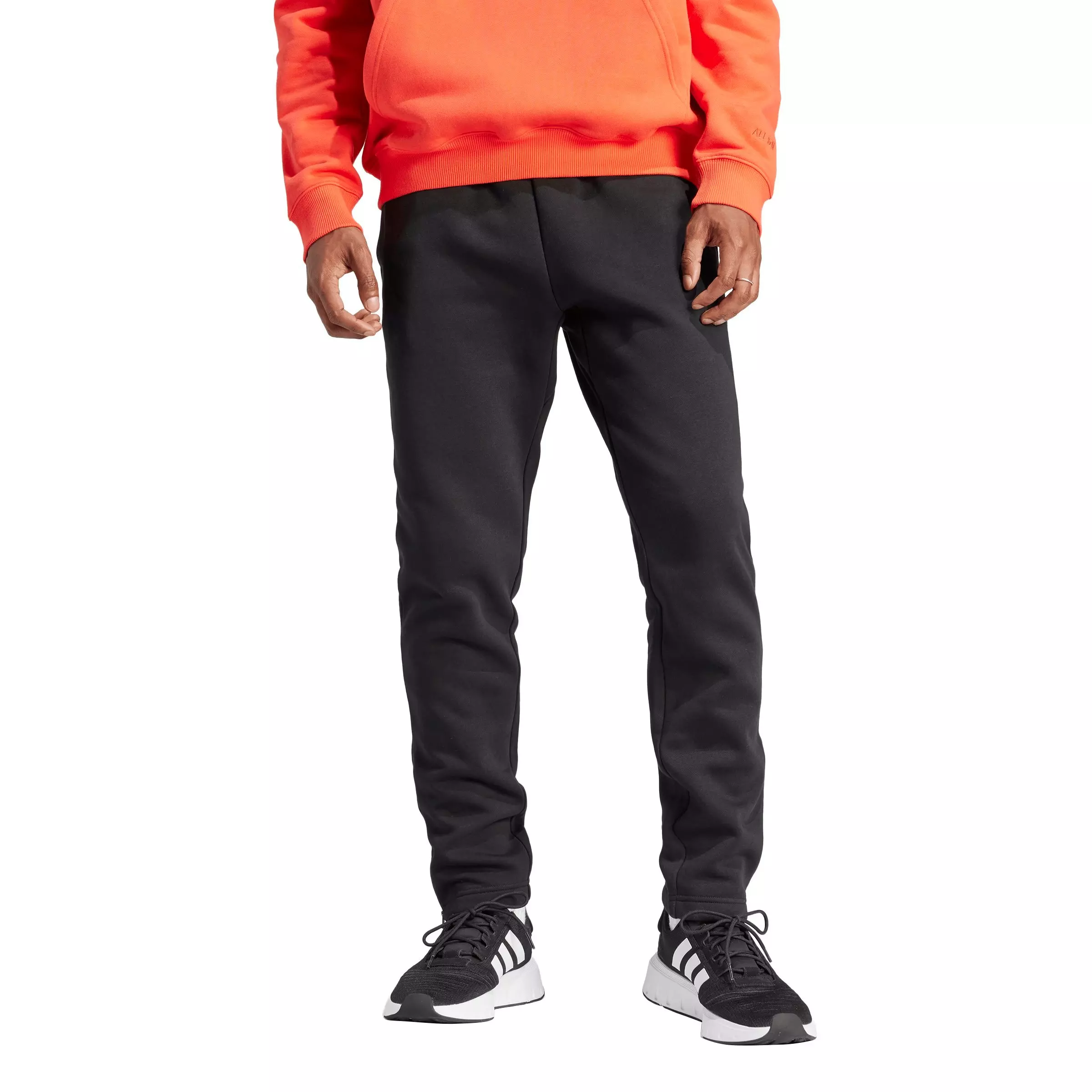 adidas Men's ALL SZN Fleece Tapered Leg Zip Joggers - Black - BLACK