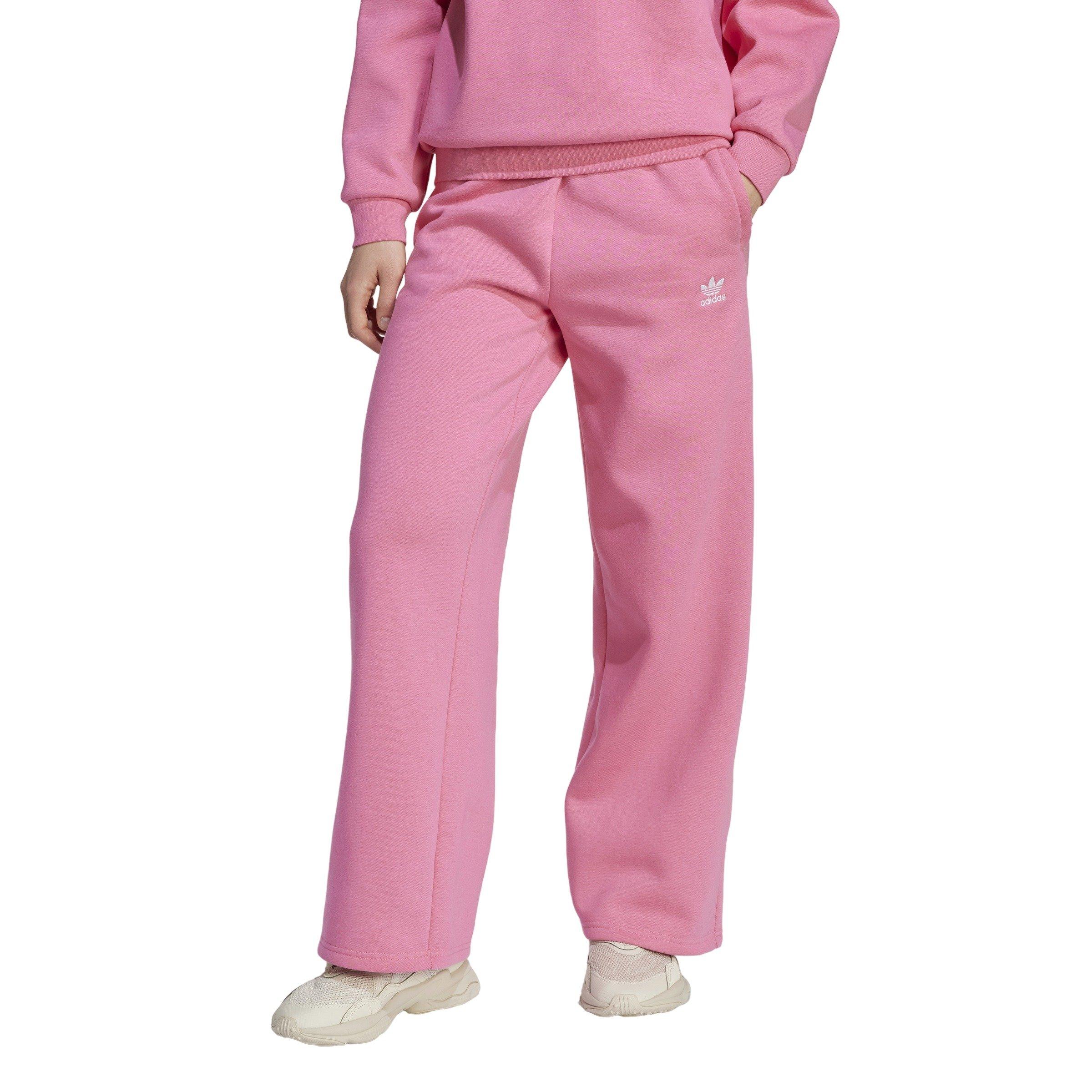 adidas Originals Big Girls' Essential Wide Leg Pants -Pink
