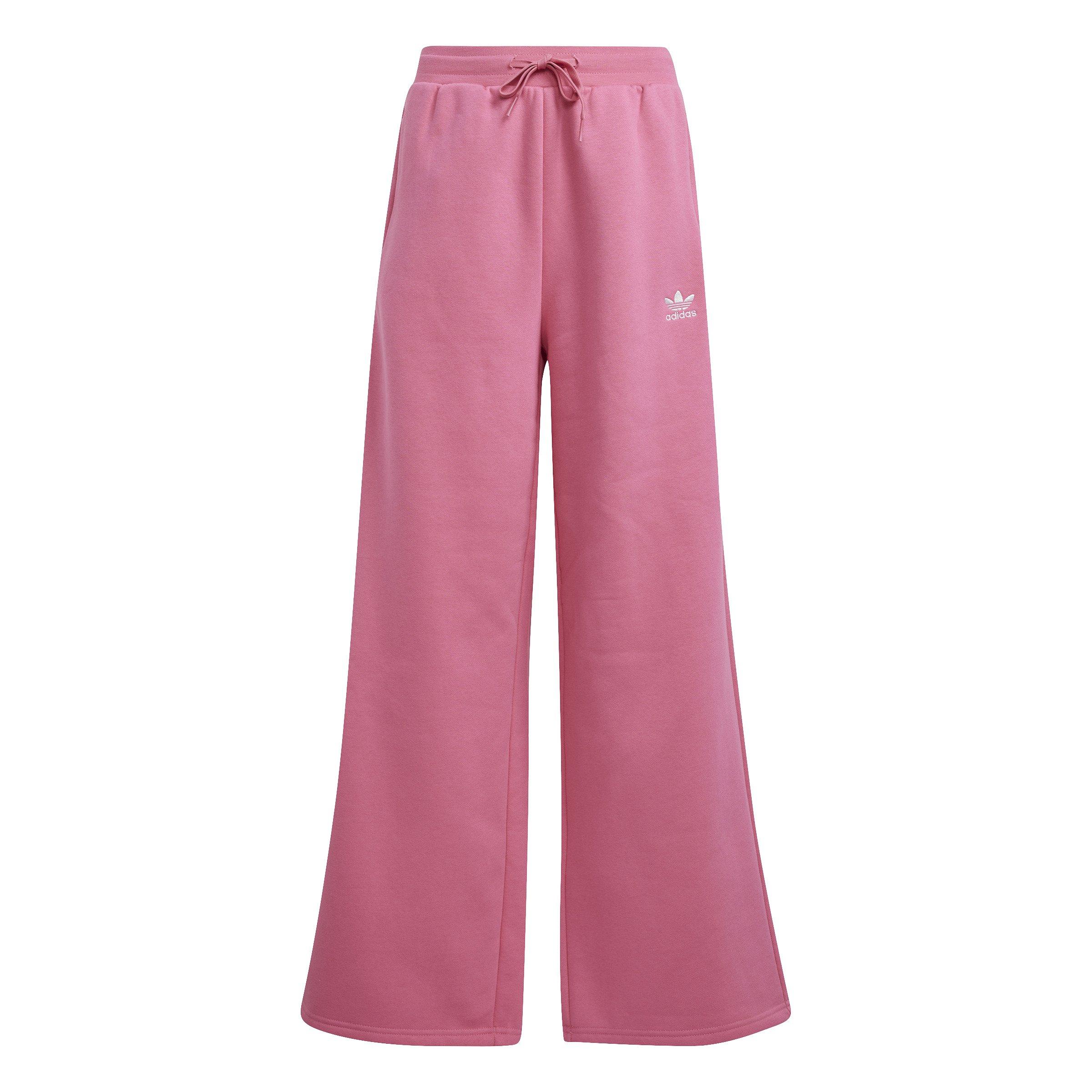 adidas Originals Big Girls' Essential Wide Leg Pants -Pink