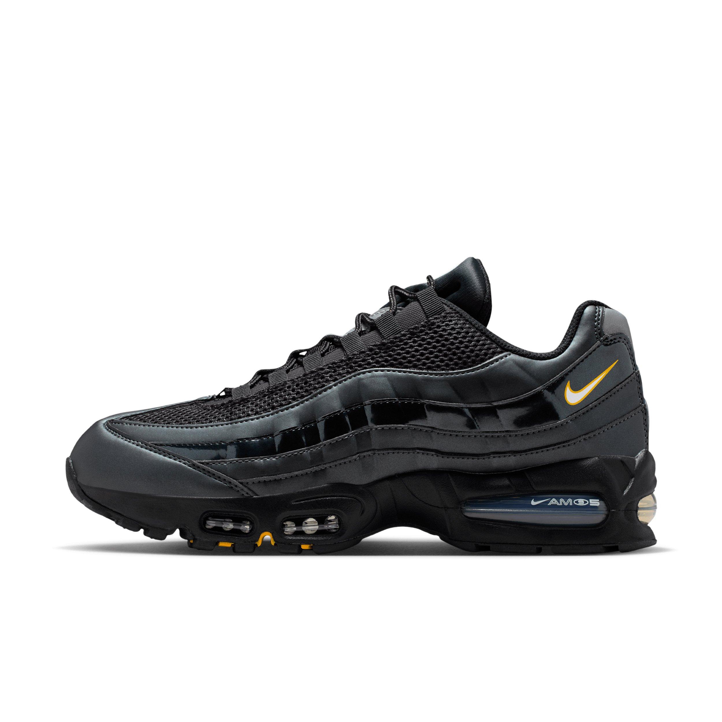 Nike Air Max 95 Big Bubble "Black/University Gold/Metallic Silver/White" Men's Shoe - BLACK/GOLD/SILVER/WHITE Thumbnail View 2