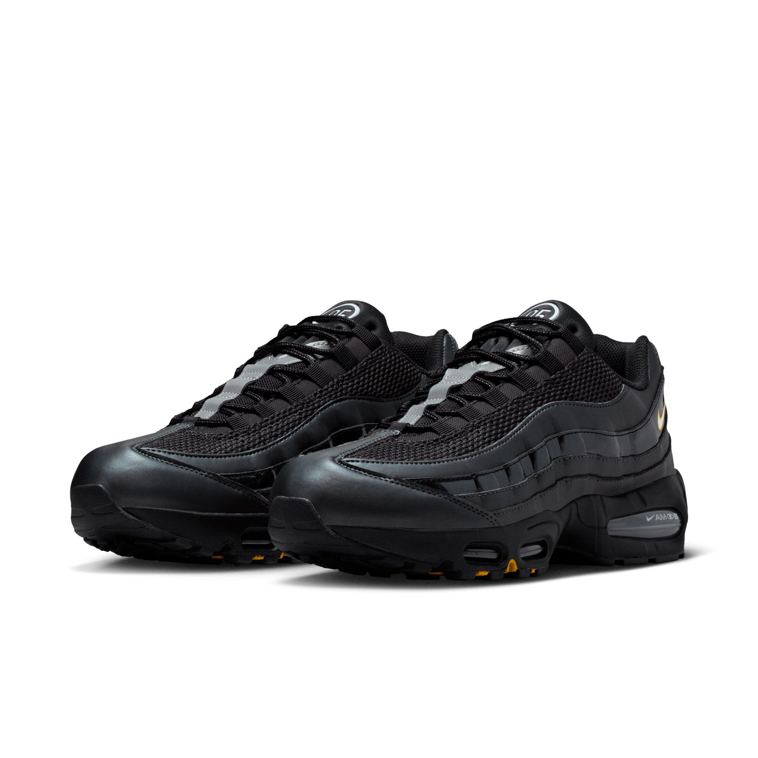 Nike Air Max 95 Big Bubble "Black/University Gold/Metallic Silver/White" Men's Shoe - BLACK/GOLD/SILVER/WHITE Thumbnail View 3