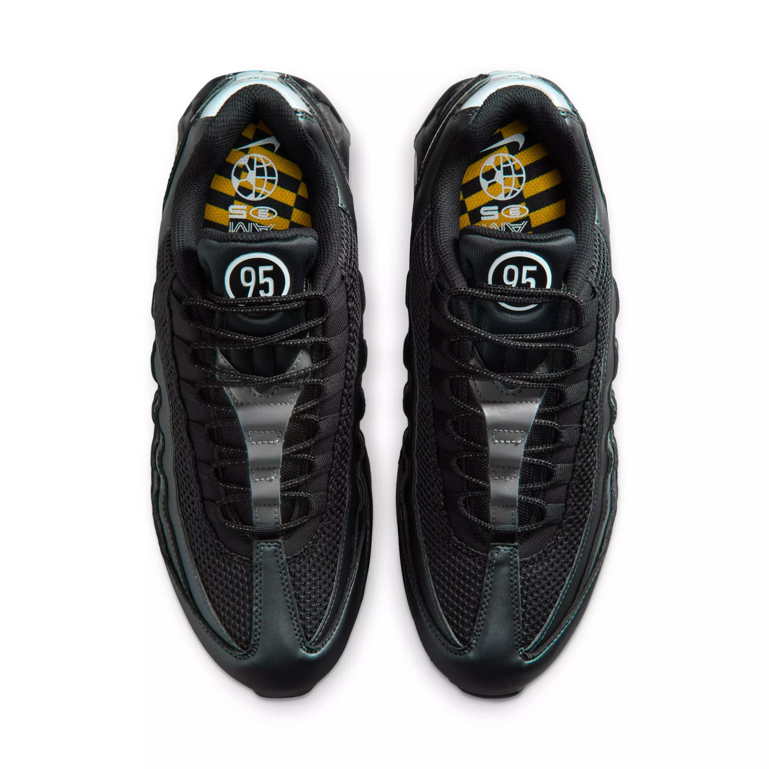 Nike Air Max 95 Big Bubble "Black/University Gold/Metallic Silver/White" Men's Shoe - BLACK/GOLD/SILVER/WHITE