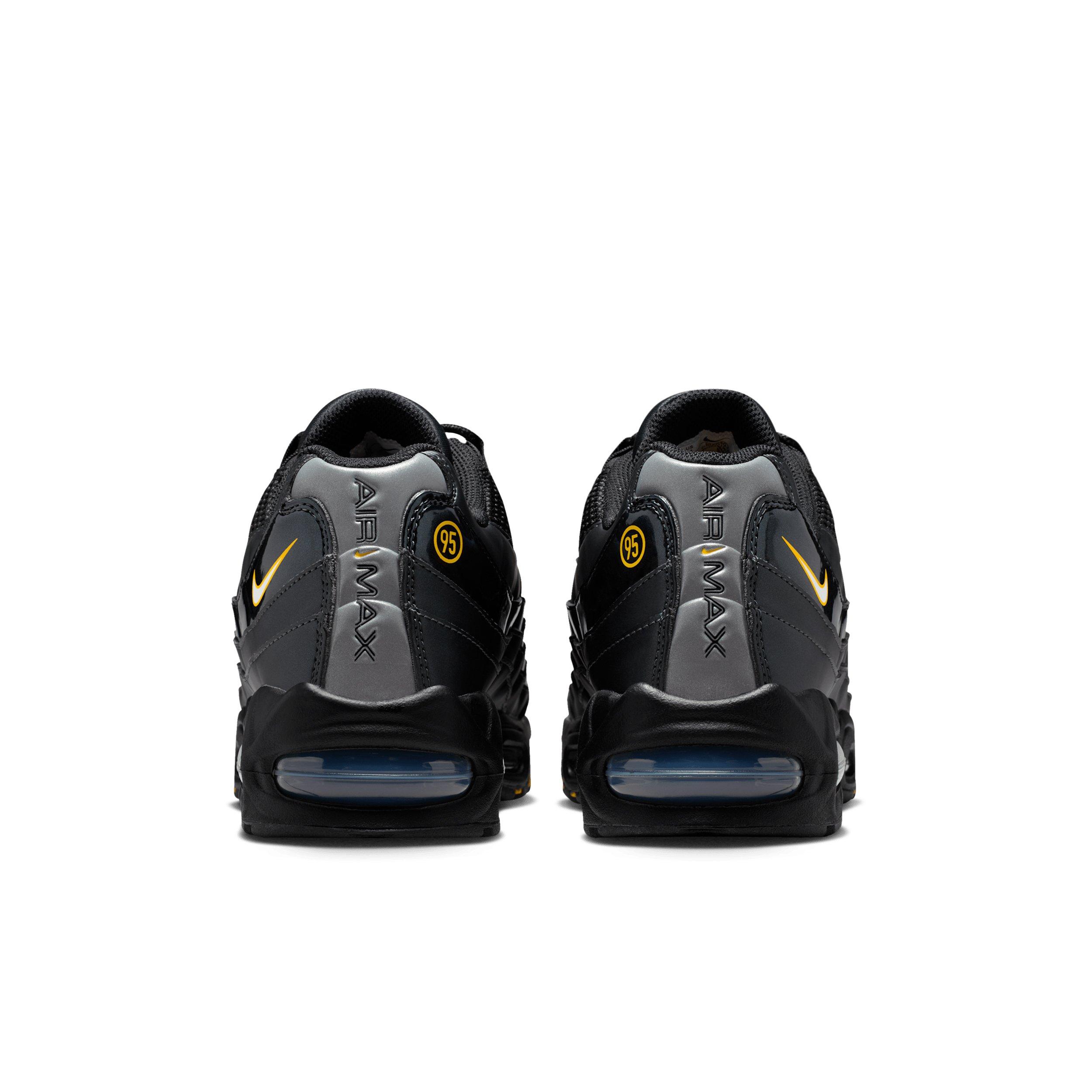Nike Air Max 95 Big Bubble "Black/University Gold/Metallic Silver/White" Men's Shoe - BLACK/GOLD/SILVER/WHITE Thumbnail View 5