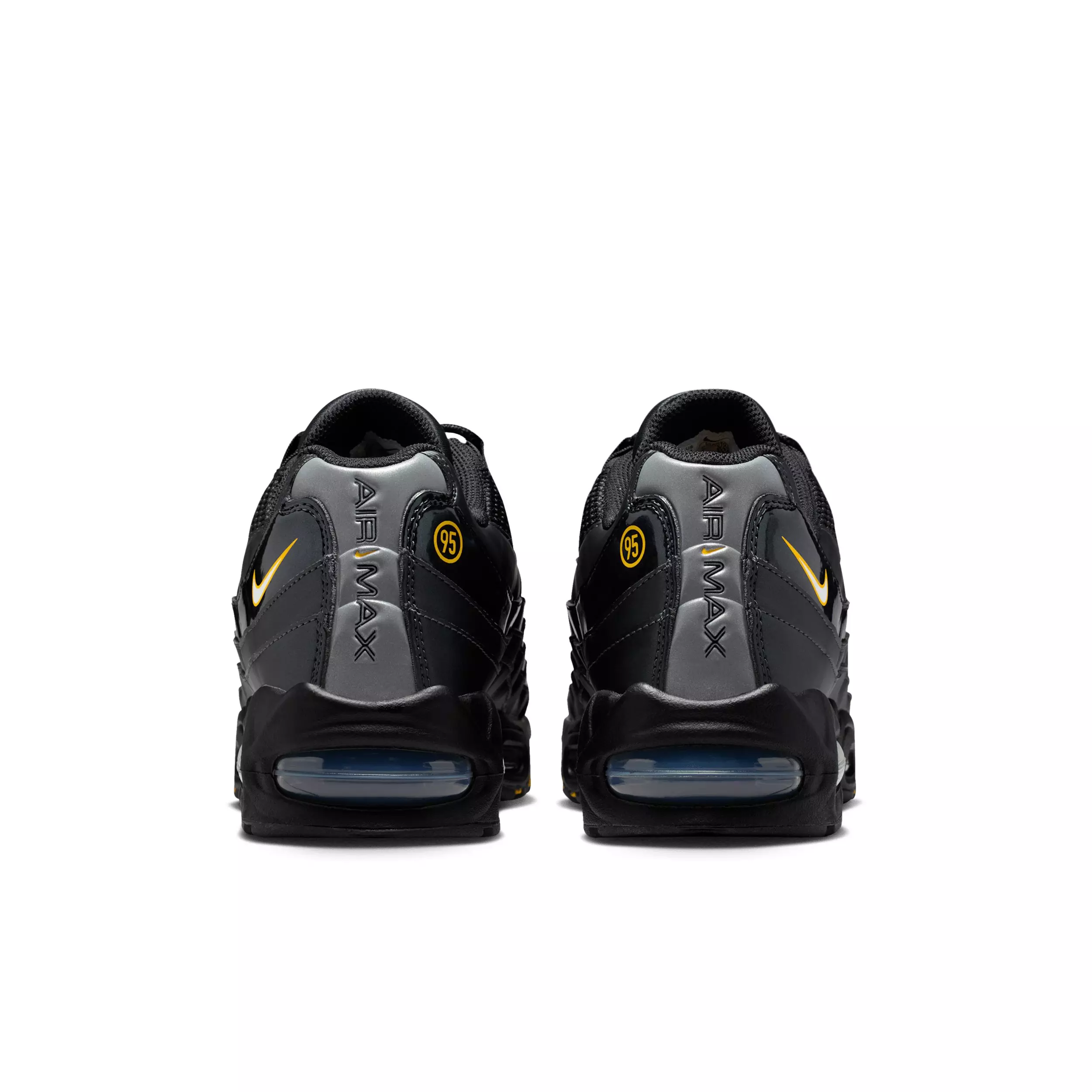 Nike Air Max 95 Big Bubble "Black/University Gold/Metallic Silver/White" Men's Shoe - BLACK/GOLD/SILVER/WHITE