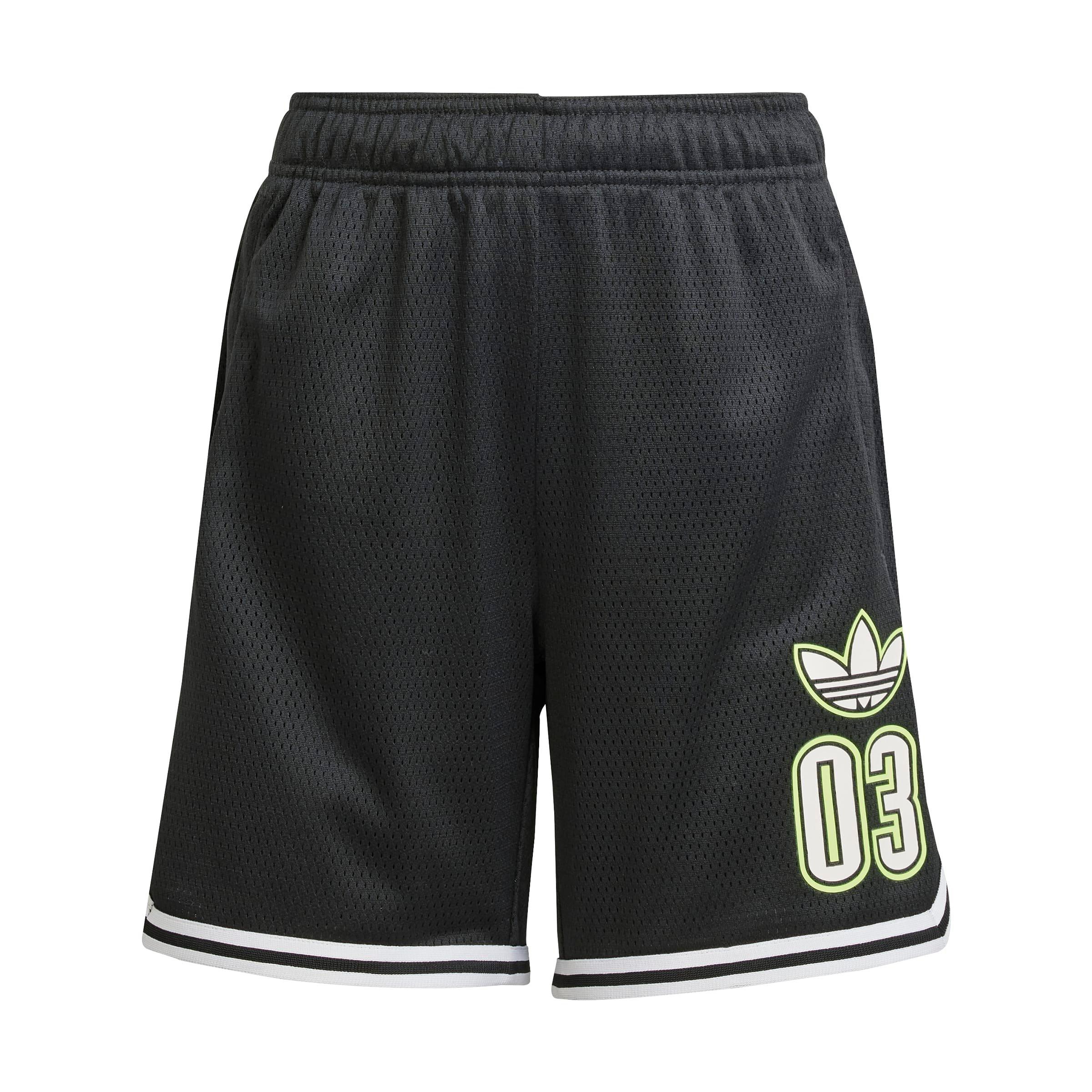 adidas Originals Basketball Big Boys' Black Mesh Shorts