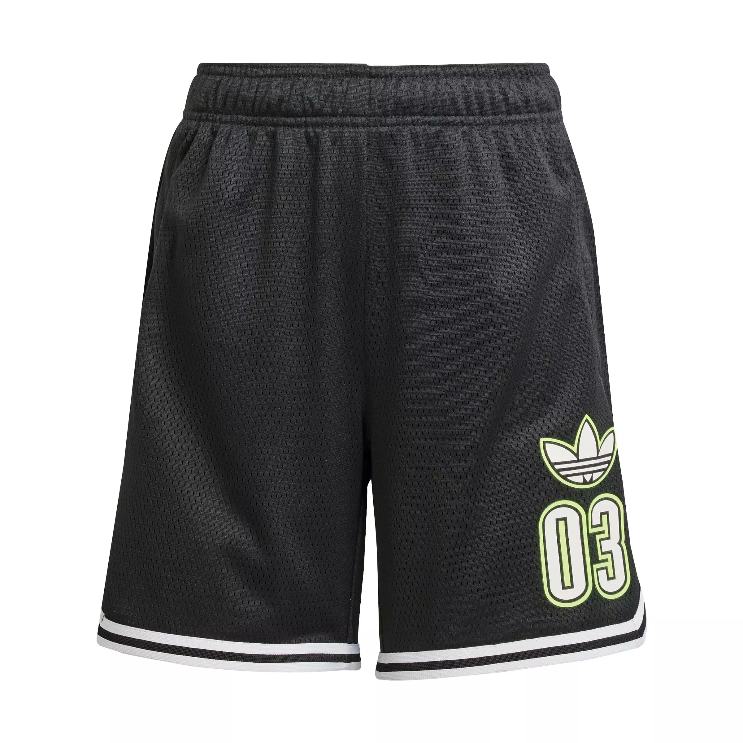adidas Originals Big Boys' Basketball Mesh Shorts -Black - BLACK