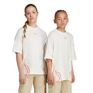 adidas Originals Big Kids' Street Crew -T-Shirt -Off White