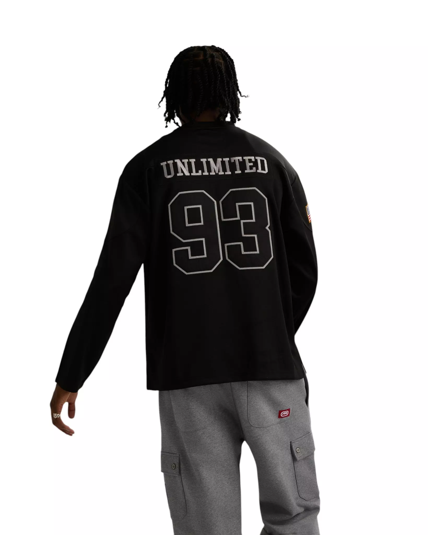 ecko unltd. Men's Linx Long Sleeve Jersey - Black - BLACK