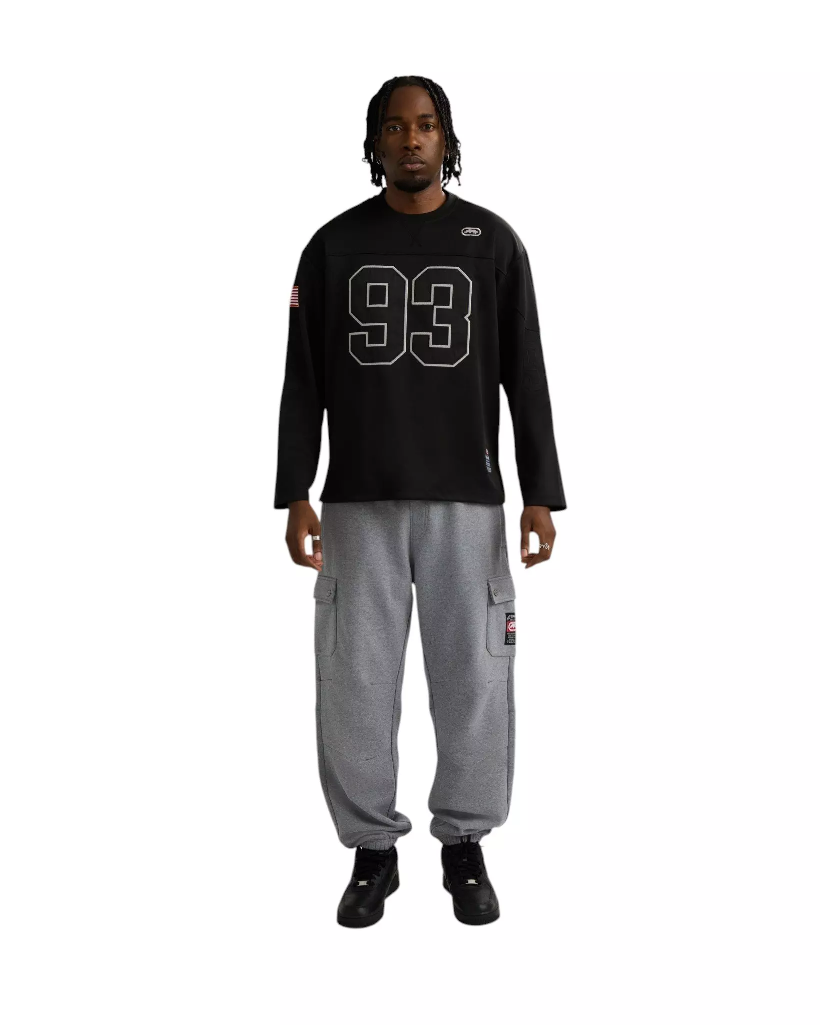 ecko unltd. Men's Linx Long Sleeve Jersey - Black - BLACK
