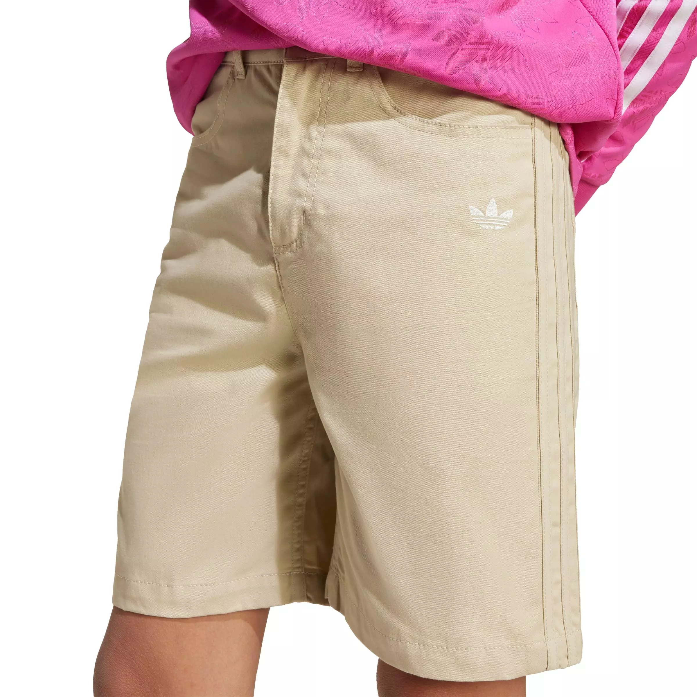 adidas Originals Big Boys' Twill Shorts -Khaki - KHAKI