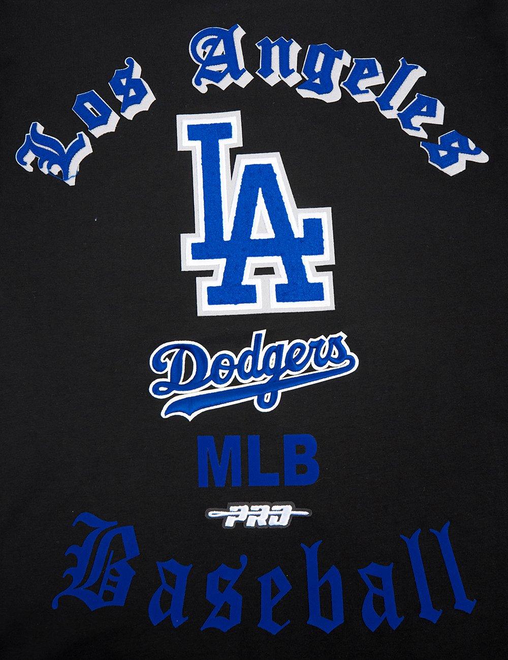 Pro Standard Men's MLB Los Angeles Dodgers Old English Tee -Black - BLACK Thumbnail View 6
