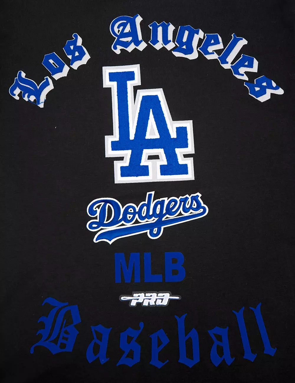 Pro Standard Men's MLB Los Angeles Dodgers Old English Tee -Black - BLACK