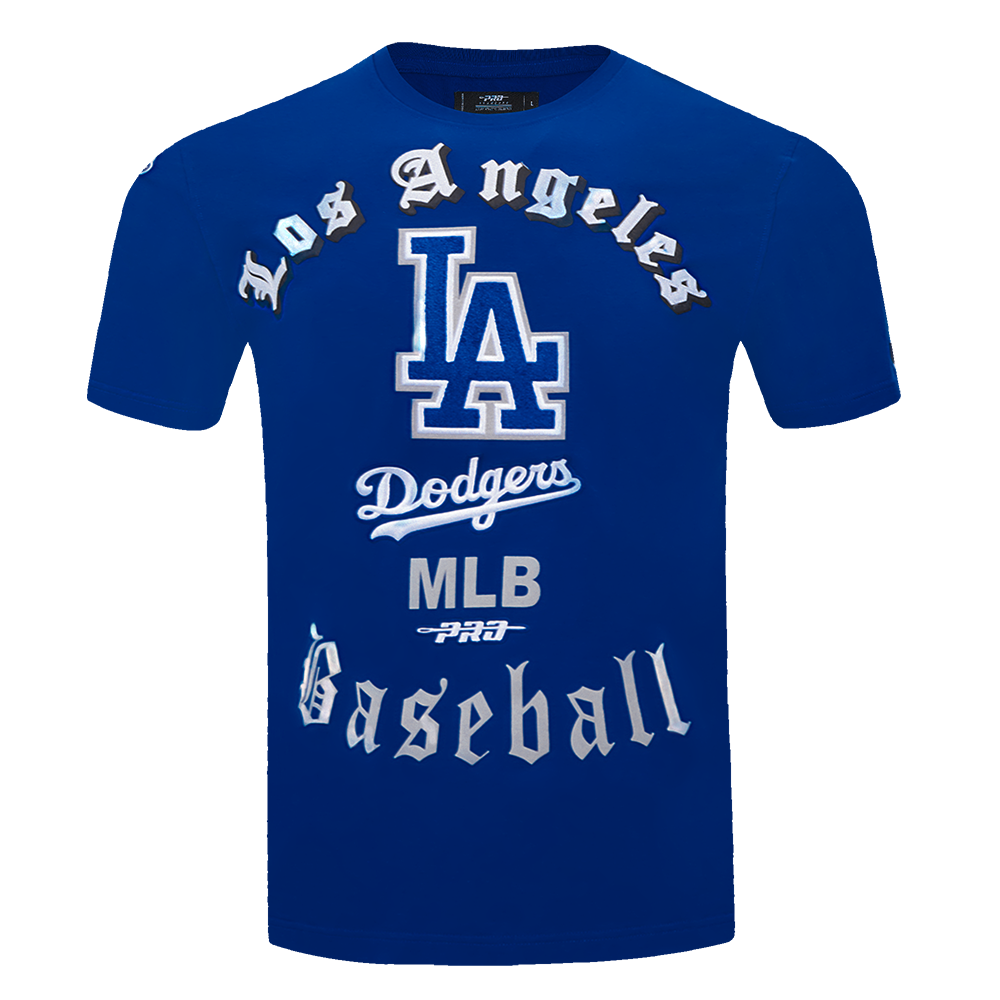 Pro Standard Men's MLB Los Angeles Dodgers Old English Tee - Blue - BLUE Thumbnail View 1