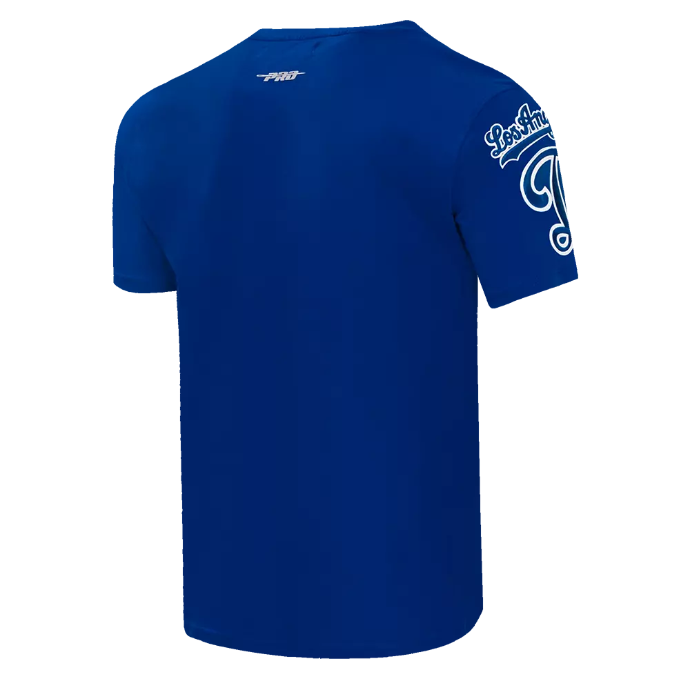 Pro Standard Men's MLB Los Angeles Dodgers Old English Tee -Blue - BLUE