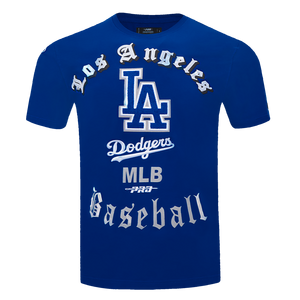 Pro Standard Men's MLB Los Angeles Dodgers Old English Tee -Blue