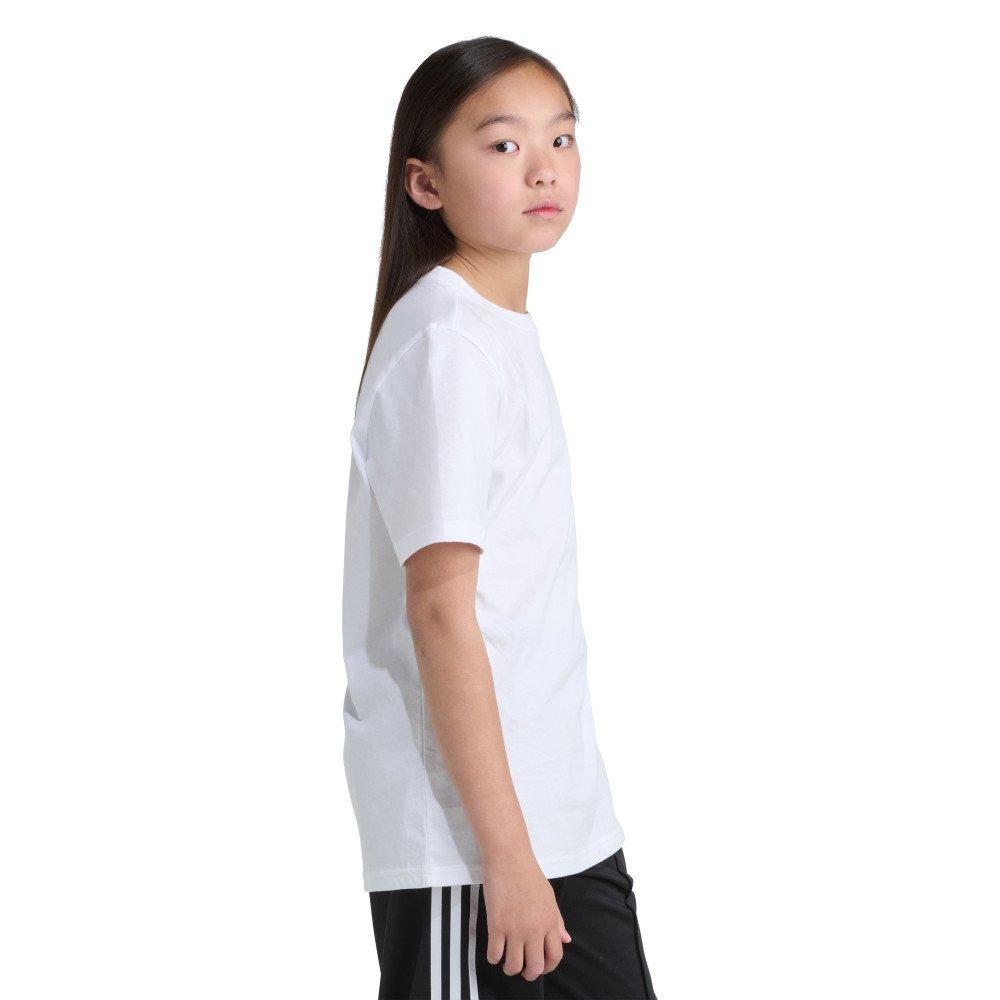 adidas Originals Short Sleeve Samba Shoe Big Kids' White Tee