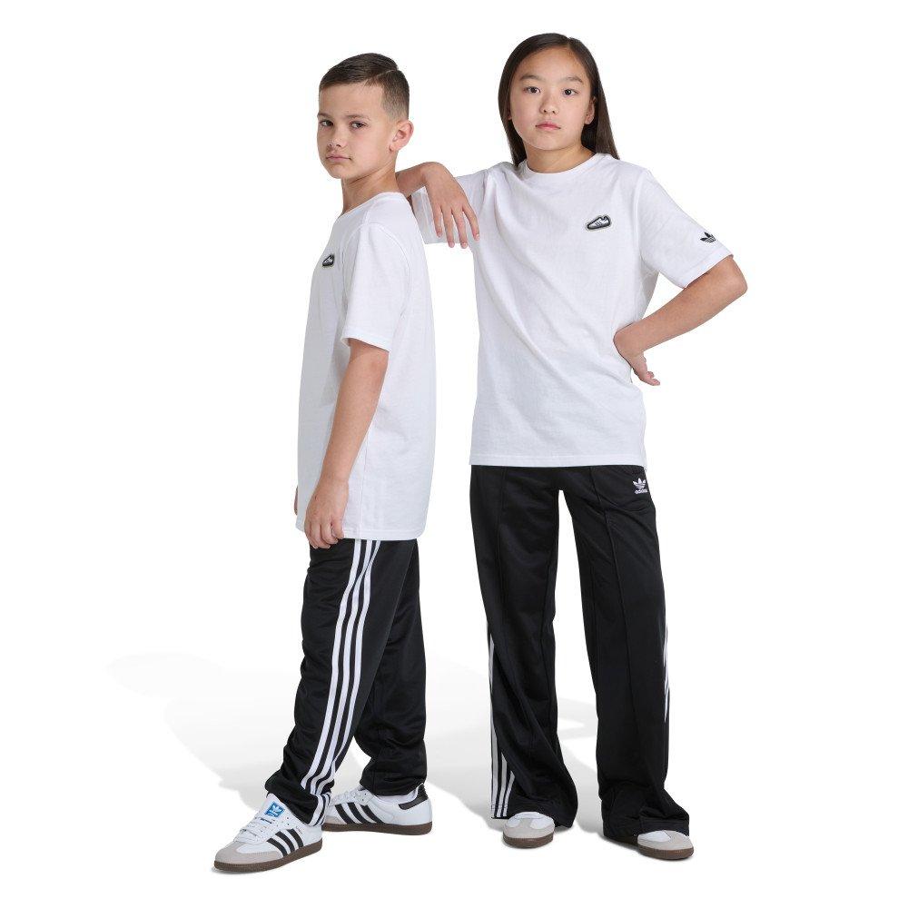 adidas Originals Short Sleeve Samba Shoe Big Kids' White Tee