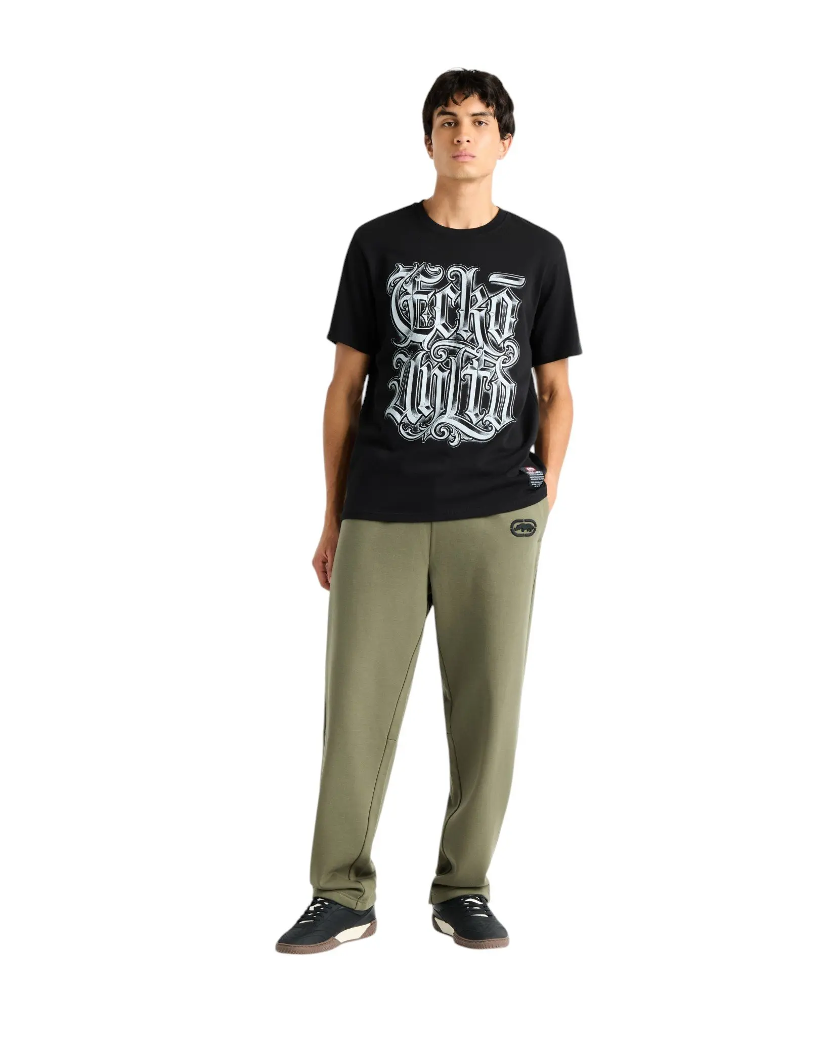 ecko unltd. Men's Classic Wide Leg Sweatpants - Olive - OLIVE