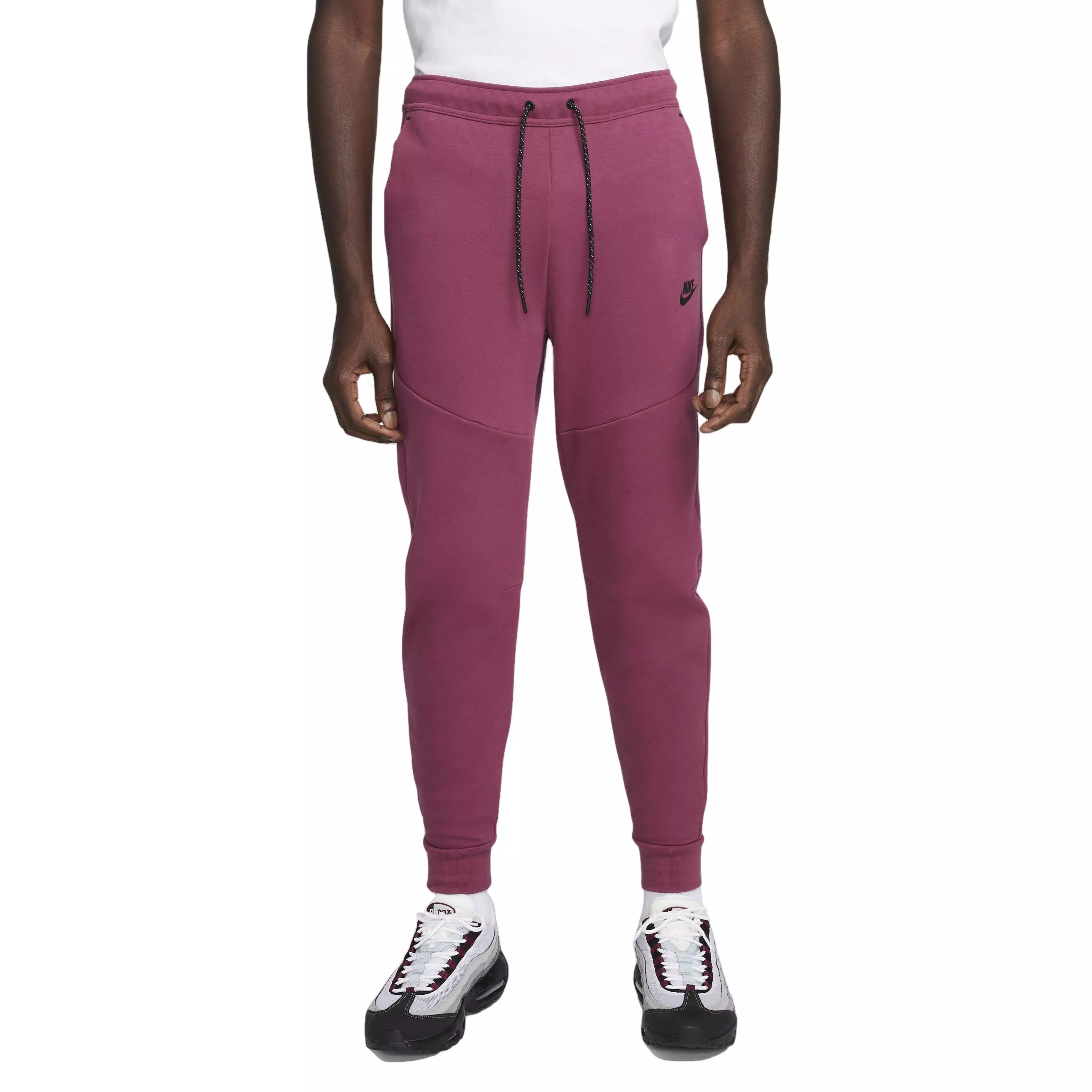 Nike Men's Sportswear Tech Fleece Joggers-Red/Black - Hibbett