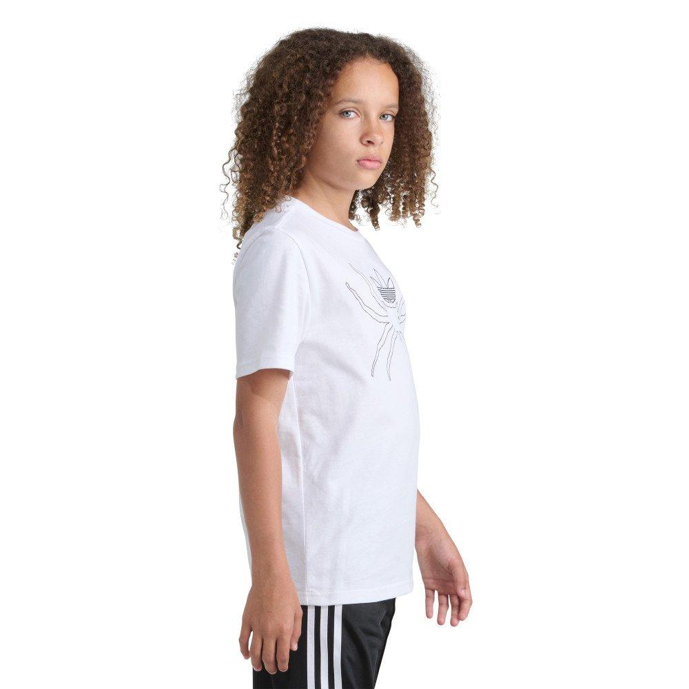 adidas Originals Short Sleeve Spider Graphic Big Kids' White Tee