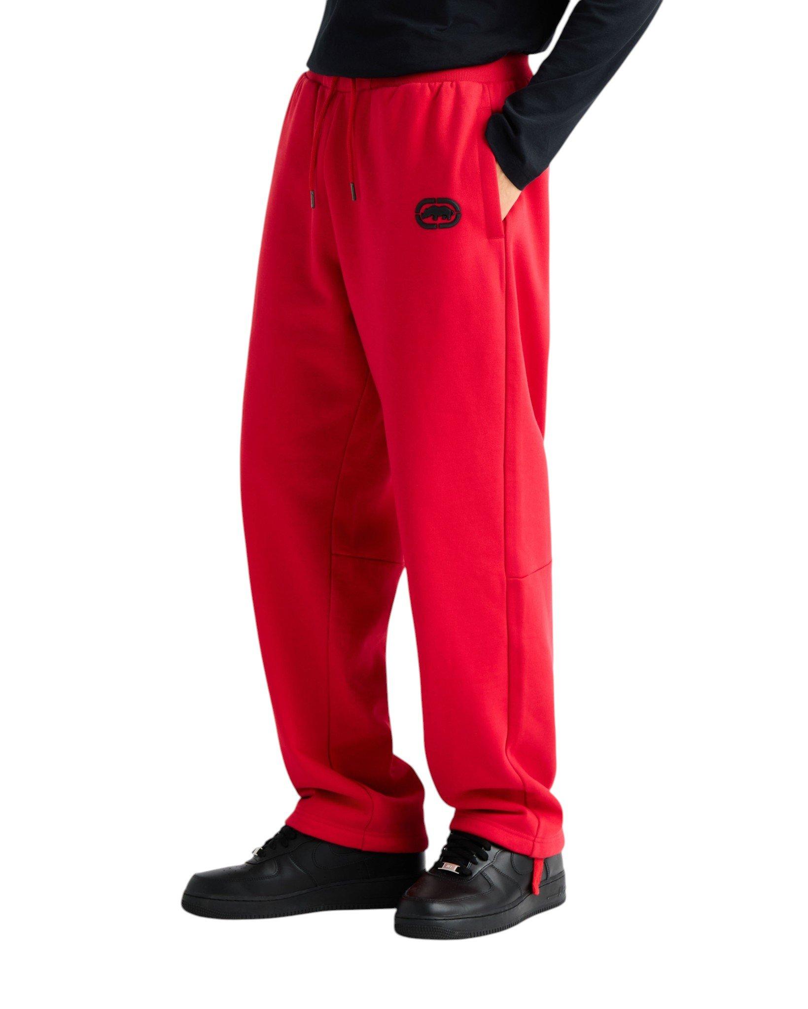 ecko unltd. Men's Classic Wide Leg Sweatpants - Red - RED