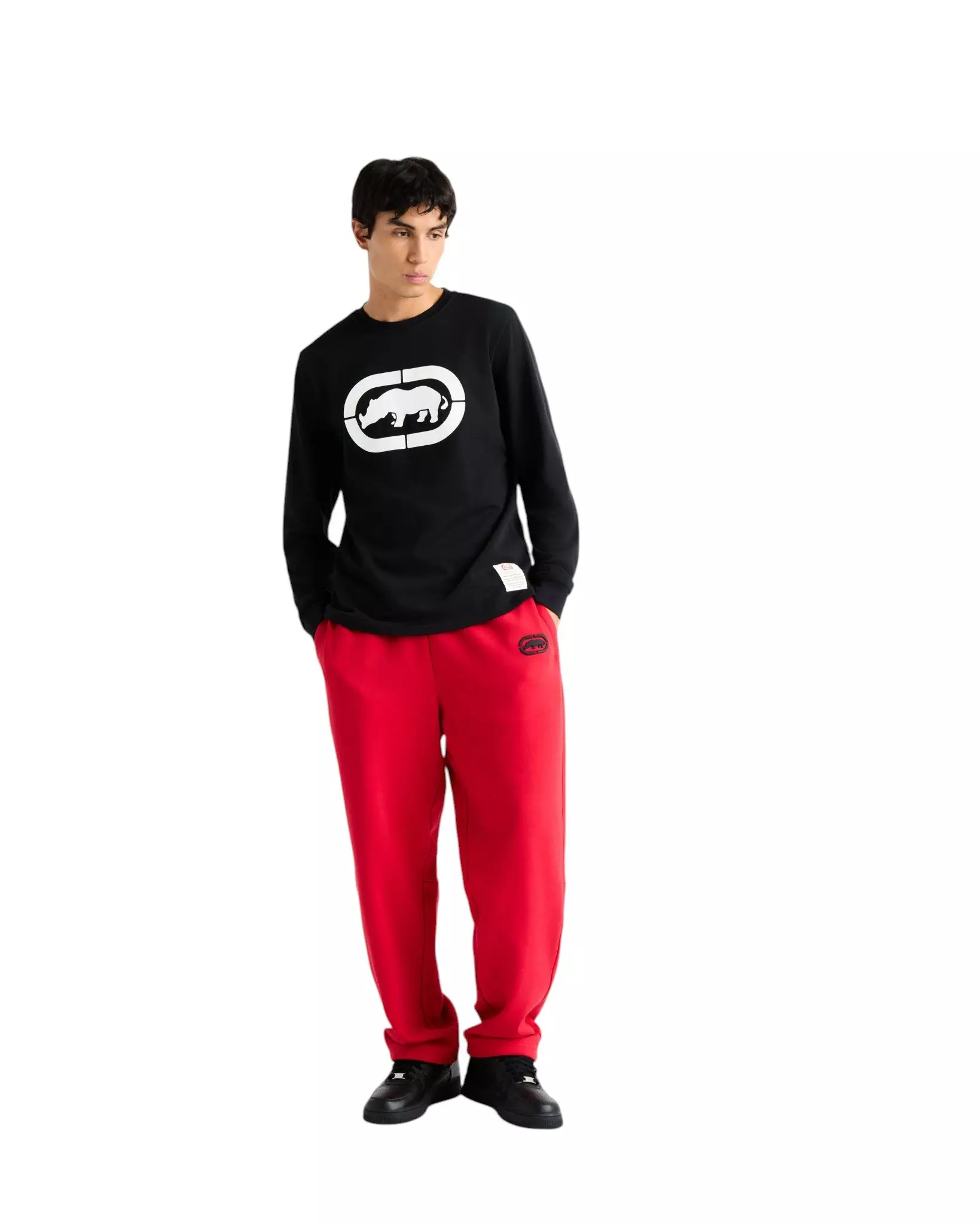 ecko unltd. Men's Classic Wide Leg Sweatpants - Red - RED