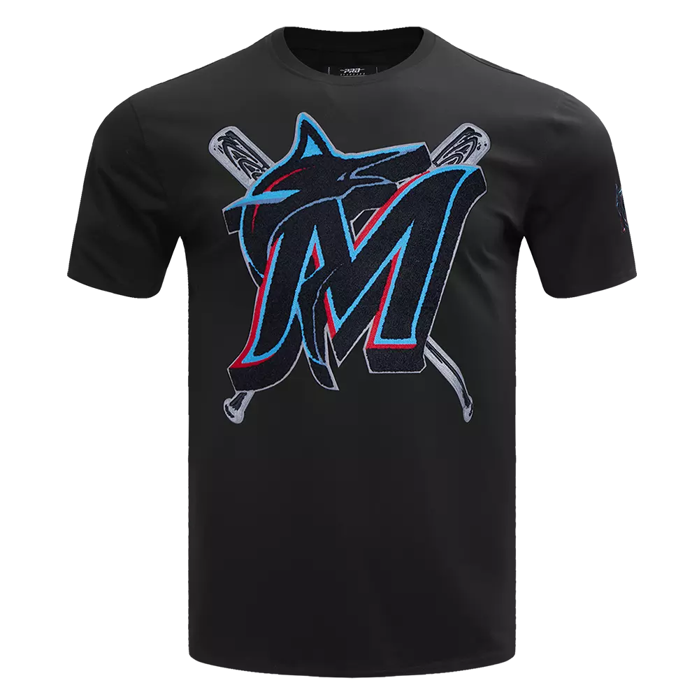 Pro Standard Men's MLB Miami Marlins Mashup Top -Black - BLACK