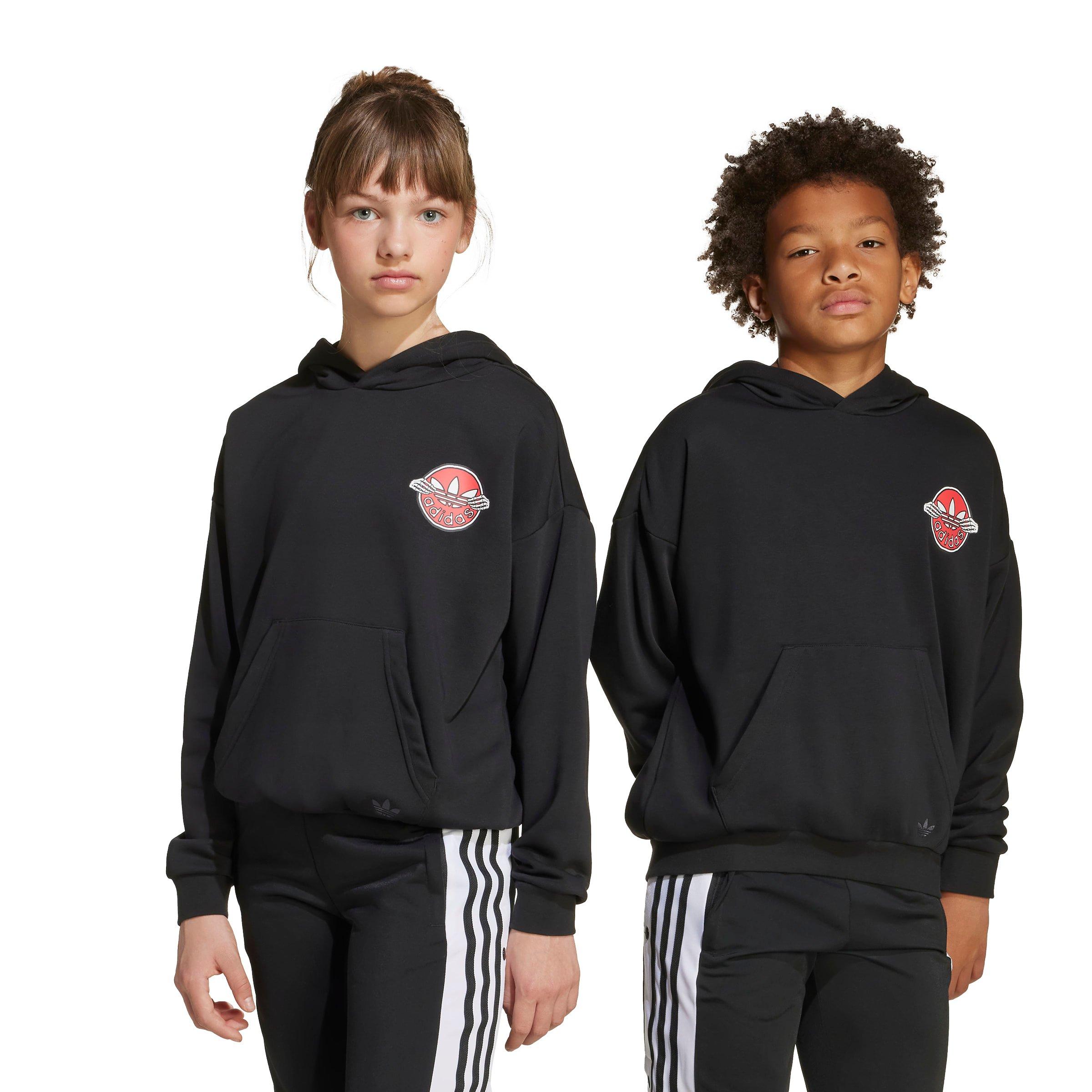 adidas Originals Big Kids' Black Skeleton Hoodie
