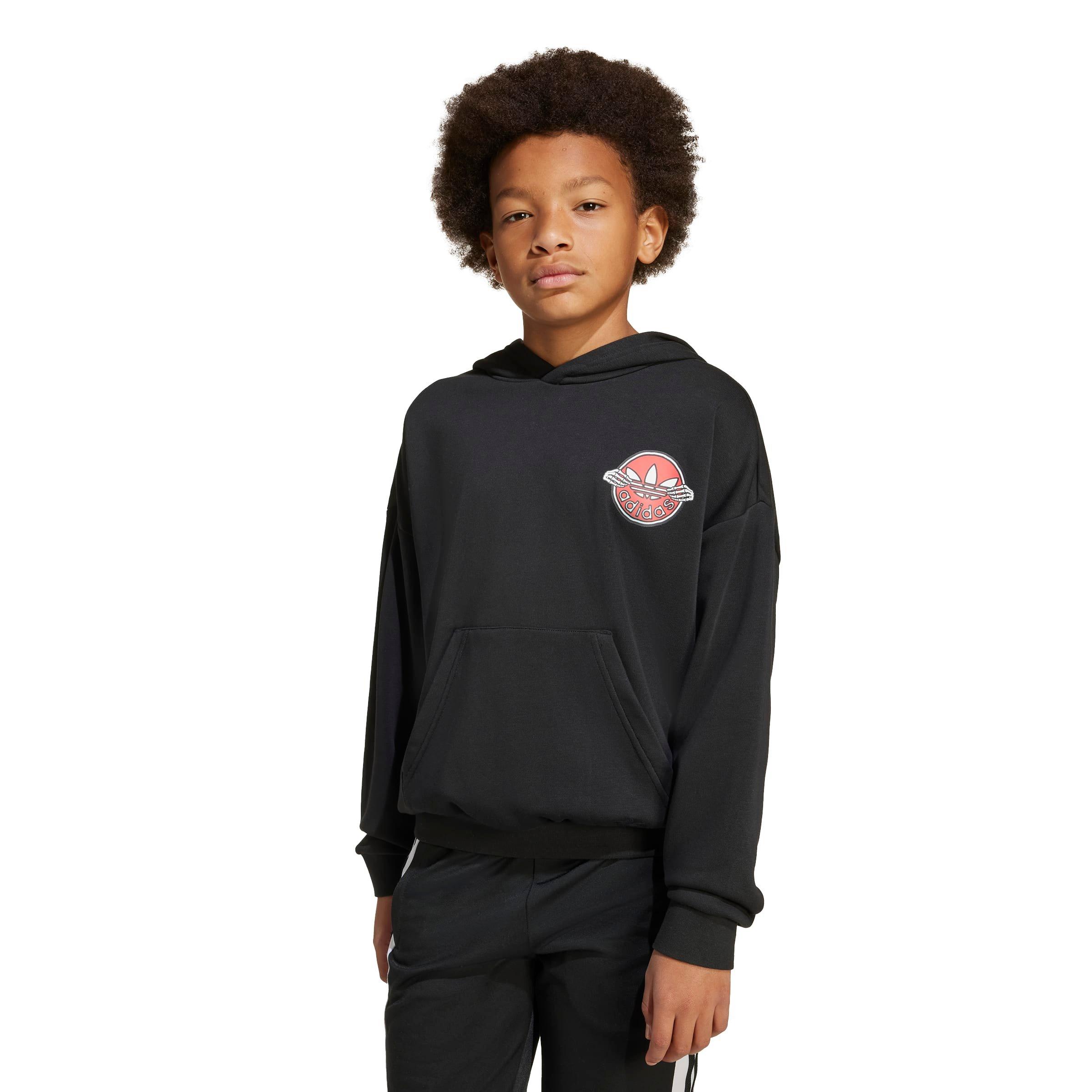 adidas Originals Big Kids' Black Skeleton Hoodie