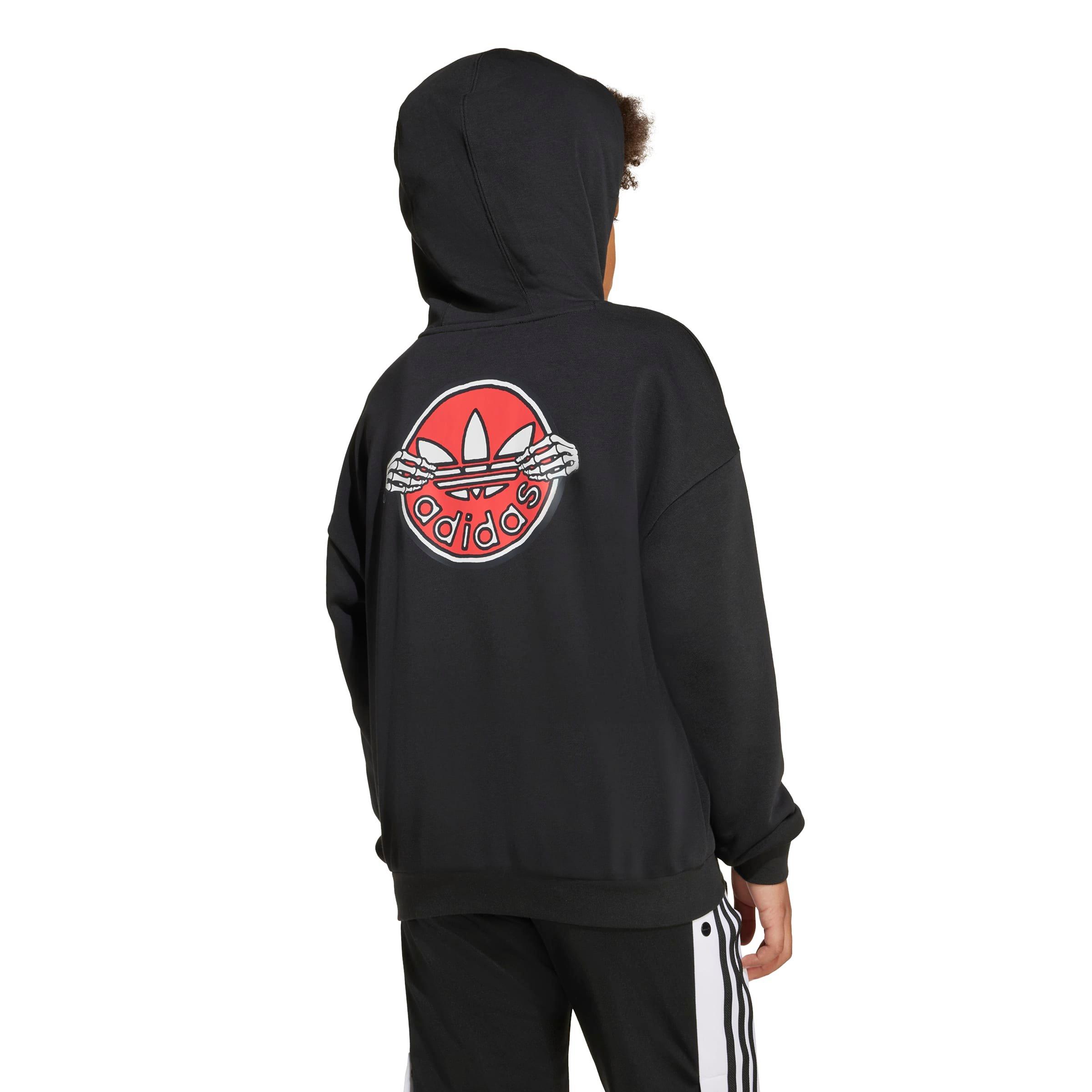 adidas Originals Big Kids' Black Skeleton Hoodie