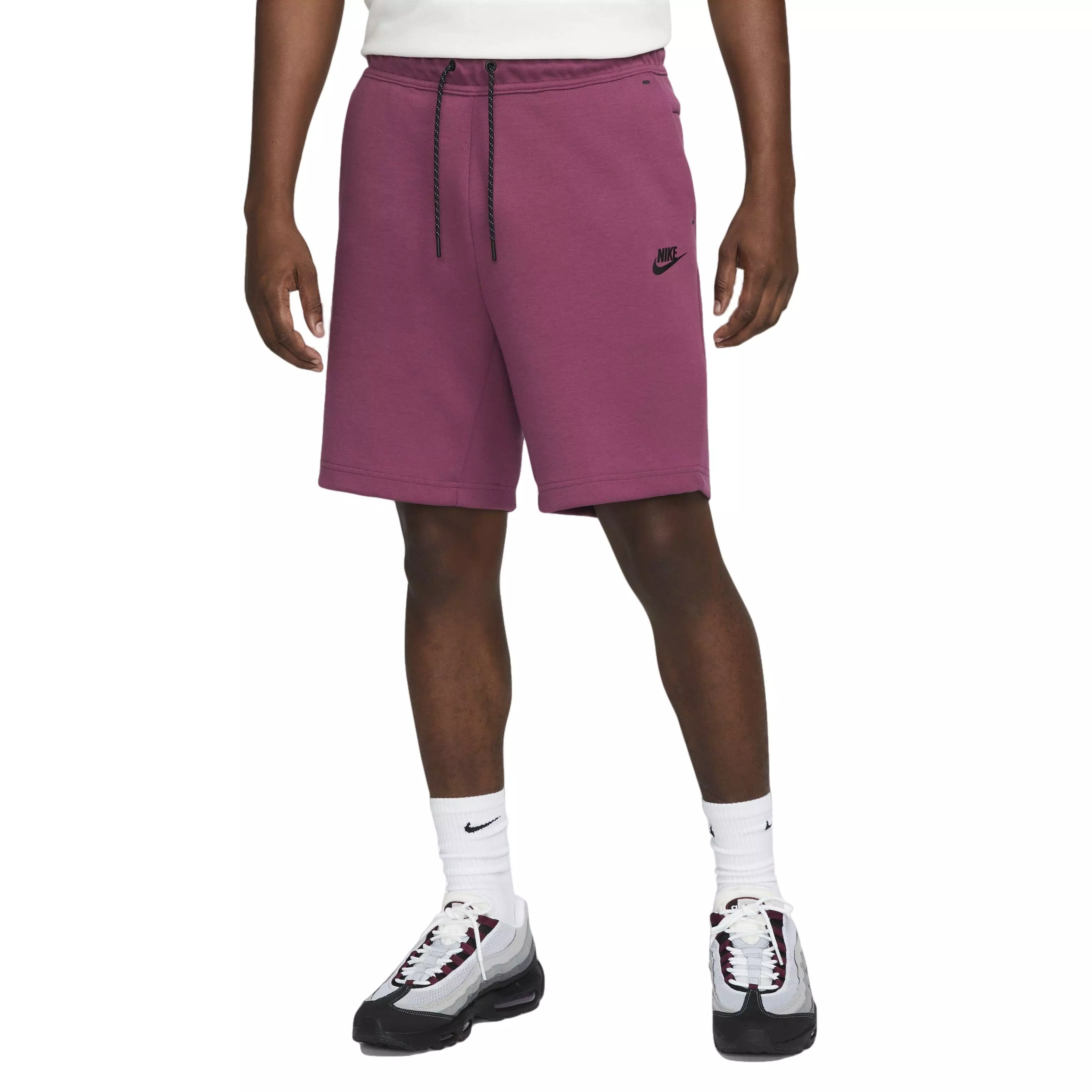 Nike Men's Sportswear Tech Fleece Shorts-Rosewood - RED