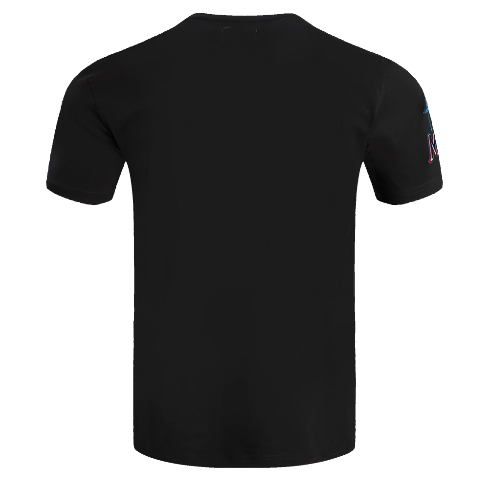 Pro Standard Men's MLB Miami Marlins Old English Tee -Black - BLACK Thumbnail View 2