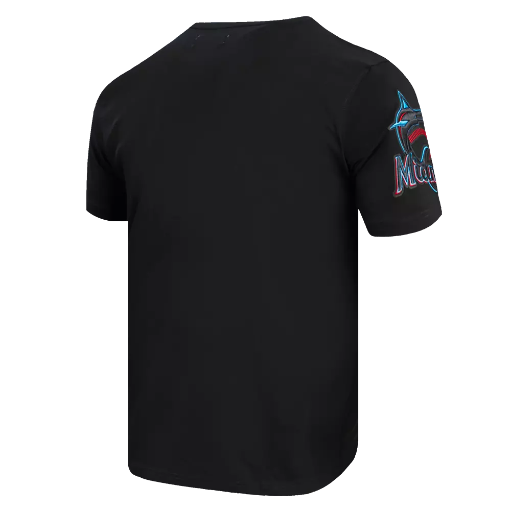 Pro Standard Men's MLB Miami Marlins Old English Tee -Black - BLACK
