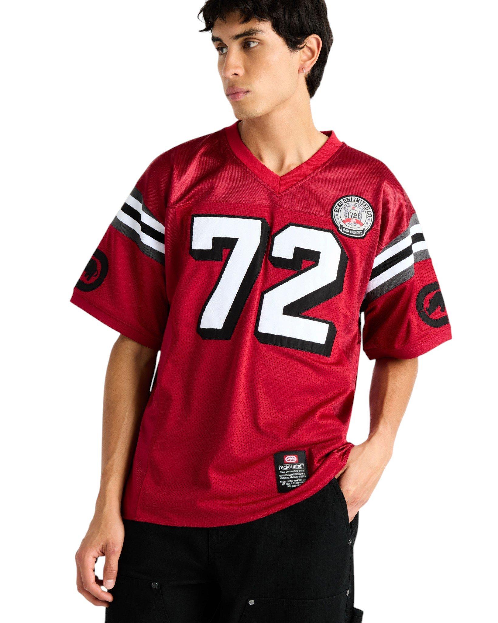 ecko unltd. Men's Lennox Short Sleeve Knit Jersey - Red - RED