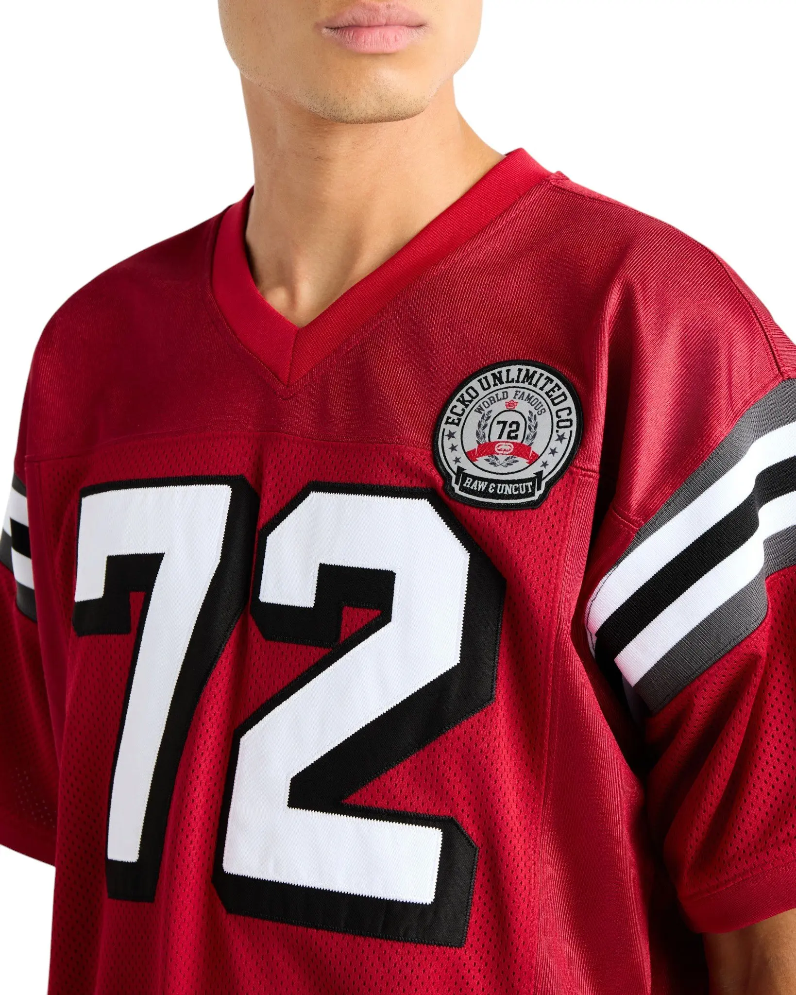 ecko unltd. Men's Lennox Short Sleeve Knit Jersey - Red - RED