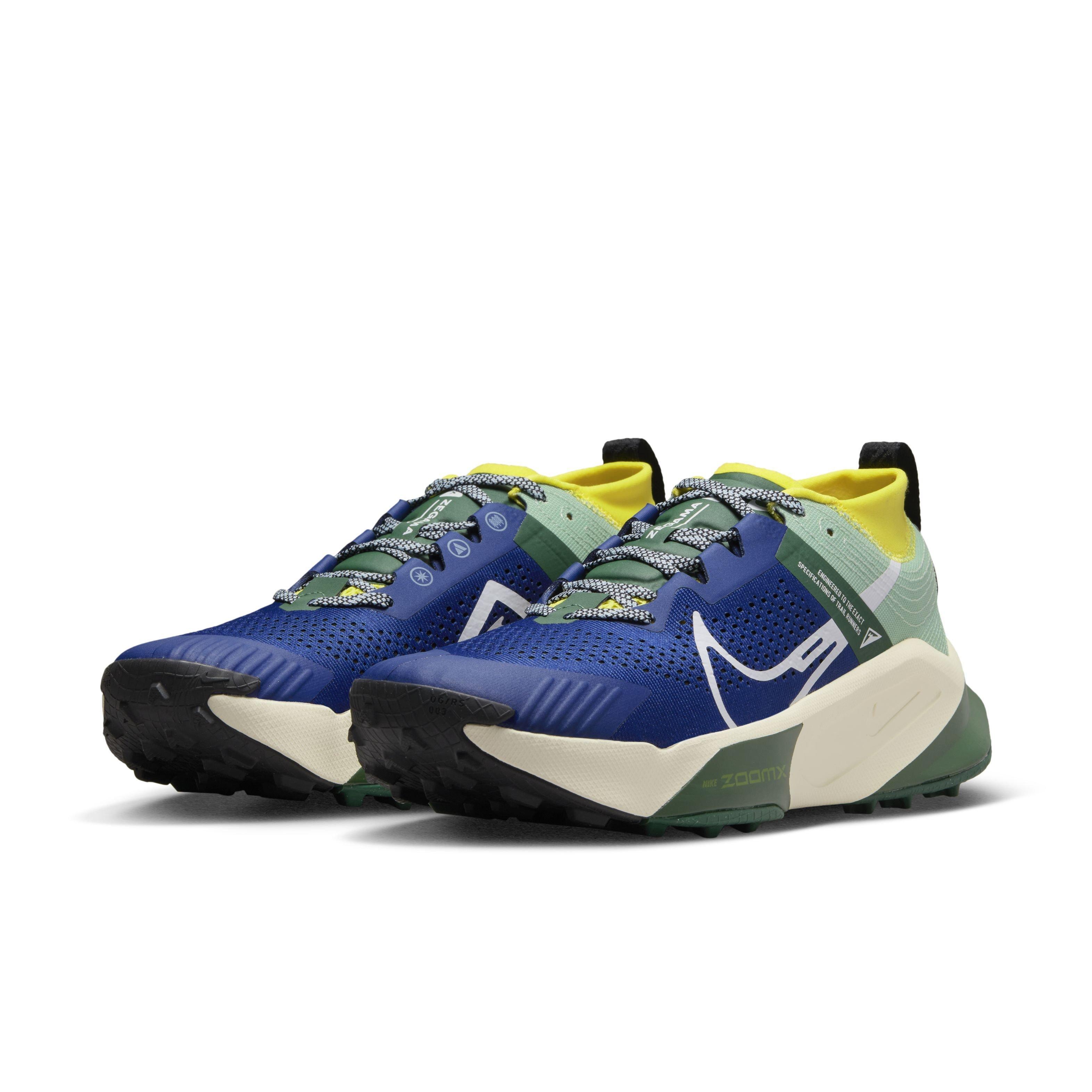 Nike Zegama "Deep Royal Blue/White/Yellow Strike" Men's Trail Running Shoe - BLUE Thumbnail View 3