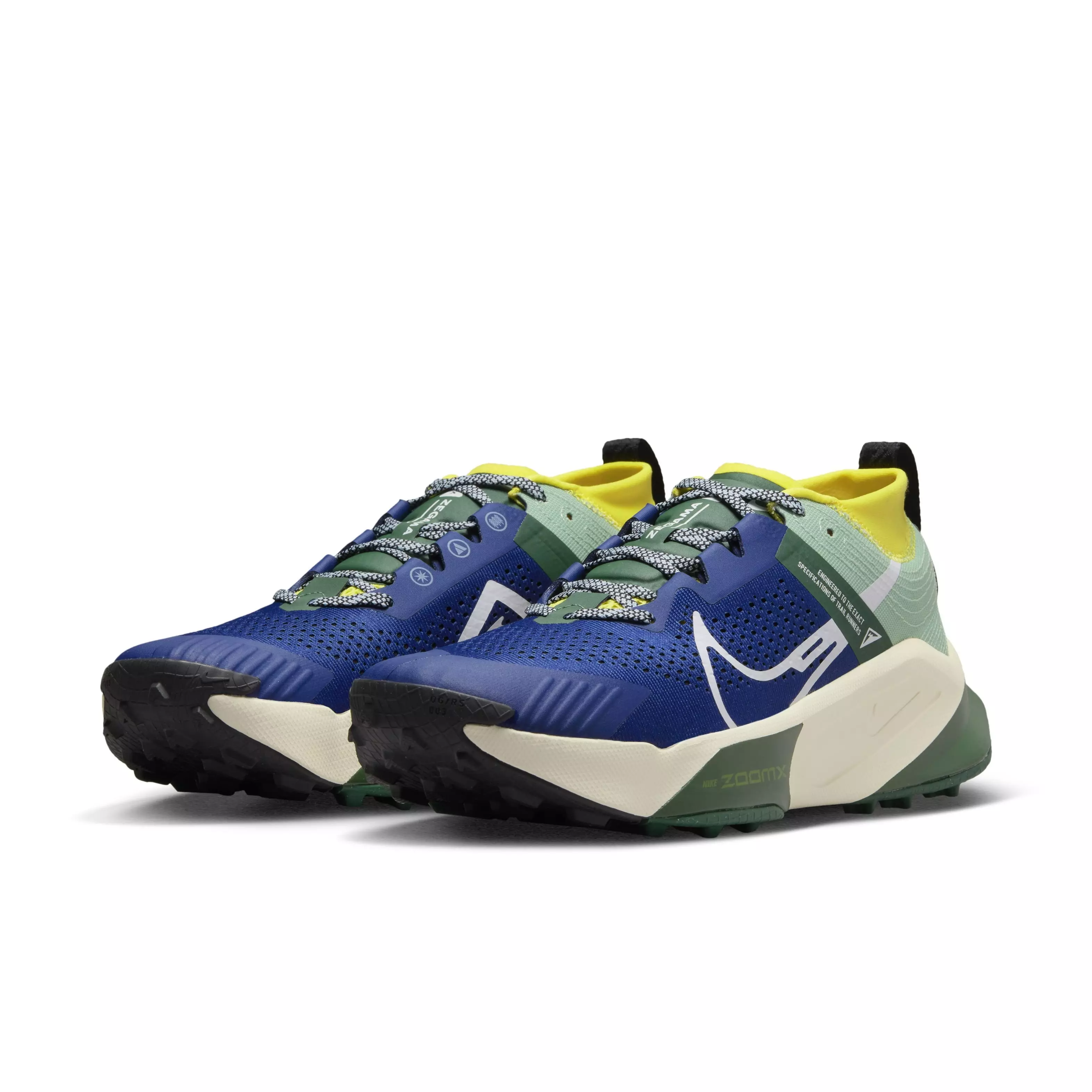 Nike Zegama "Deep Royal Blue/White/Yellow Strike" Men's Trail Running Shoe - BLUE