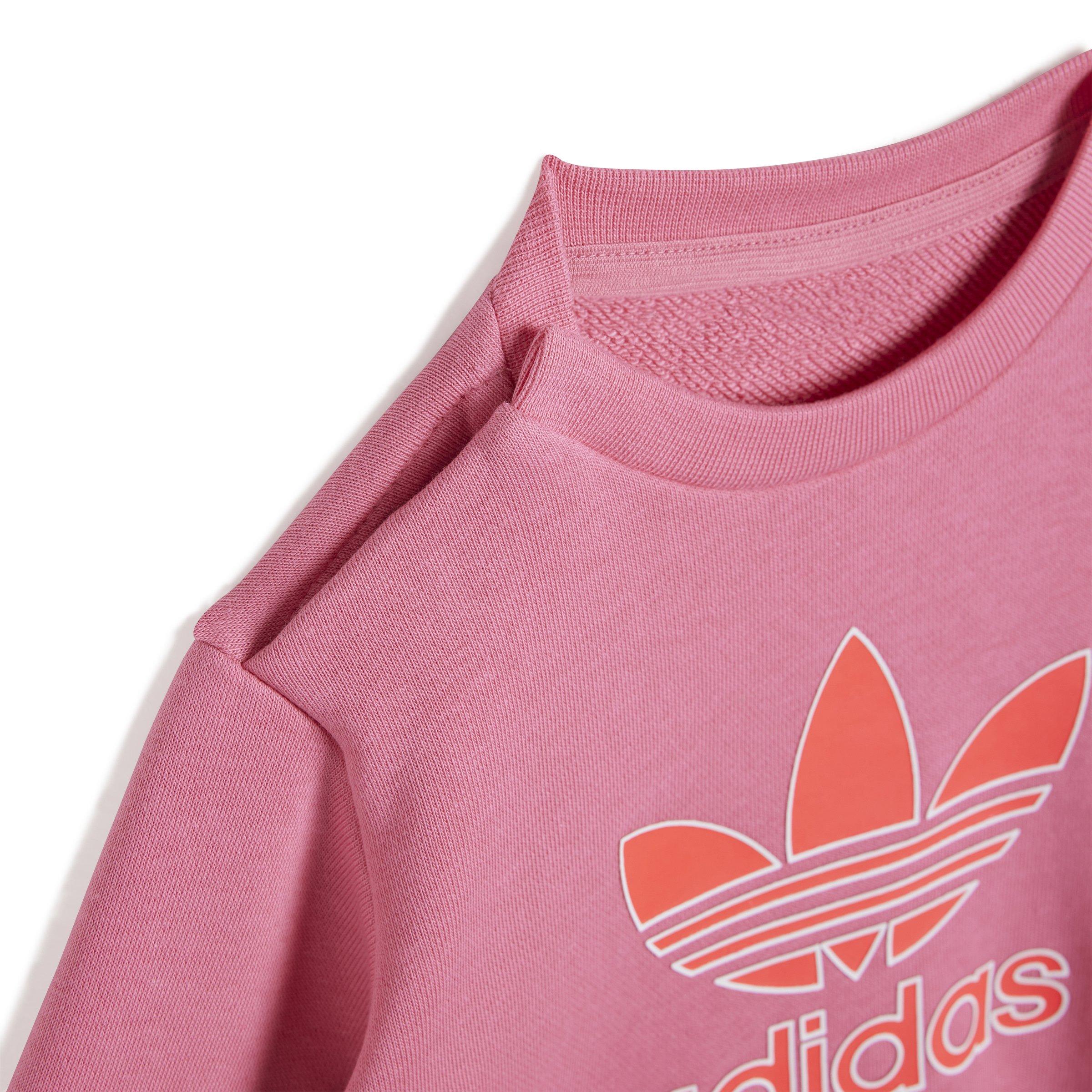 adidas Originals Trefoil Infants' Pink Crew Set