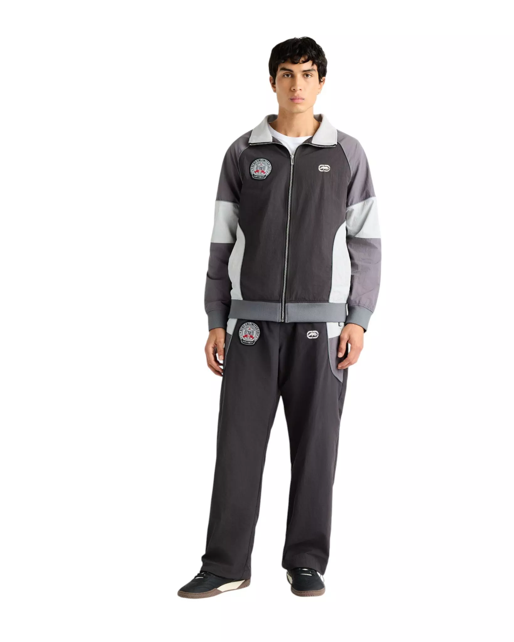 ecko unltd. Men's Desmo Track Jacket - Charcoal - CHARCOAL
