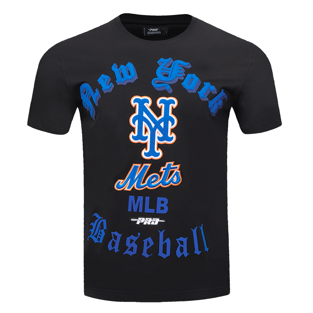 Pro Standard Men's MLB New York Mets Old English Tee -Black - BLACK Thumbnail View 1