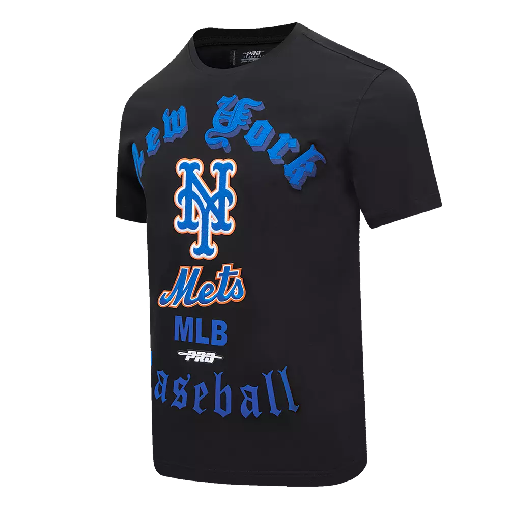 Pro Standard Men's MLB New York Mets Old English Tee - Black - BLACK