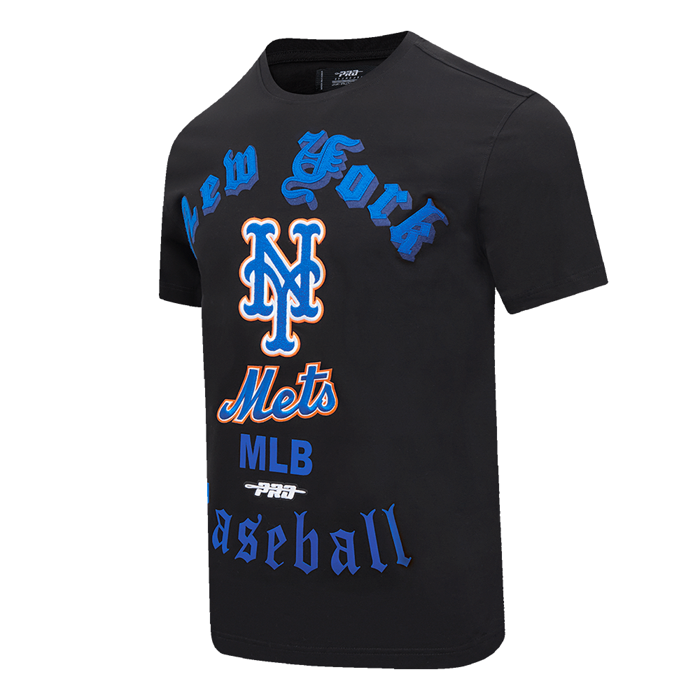 Pro Standard Men's MLB New York Mets Old English Tee -Black - BLACK Thumbnail View 3