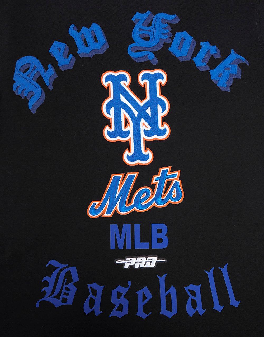 Pro Standard Men's MLB New York Mets Old English Tee - Black - BLACK Thumbnail View 5